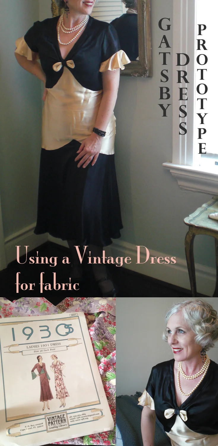 Sewing My Gatsby Prototype - Using a Vintage Dress as my muslin....