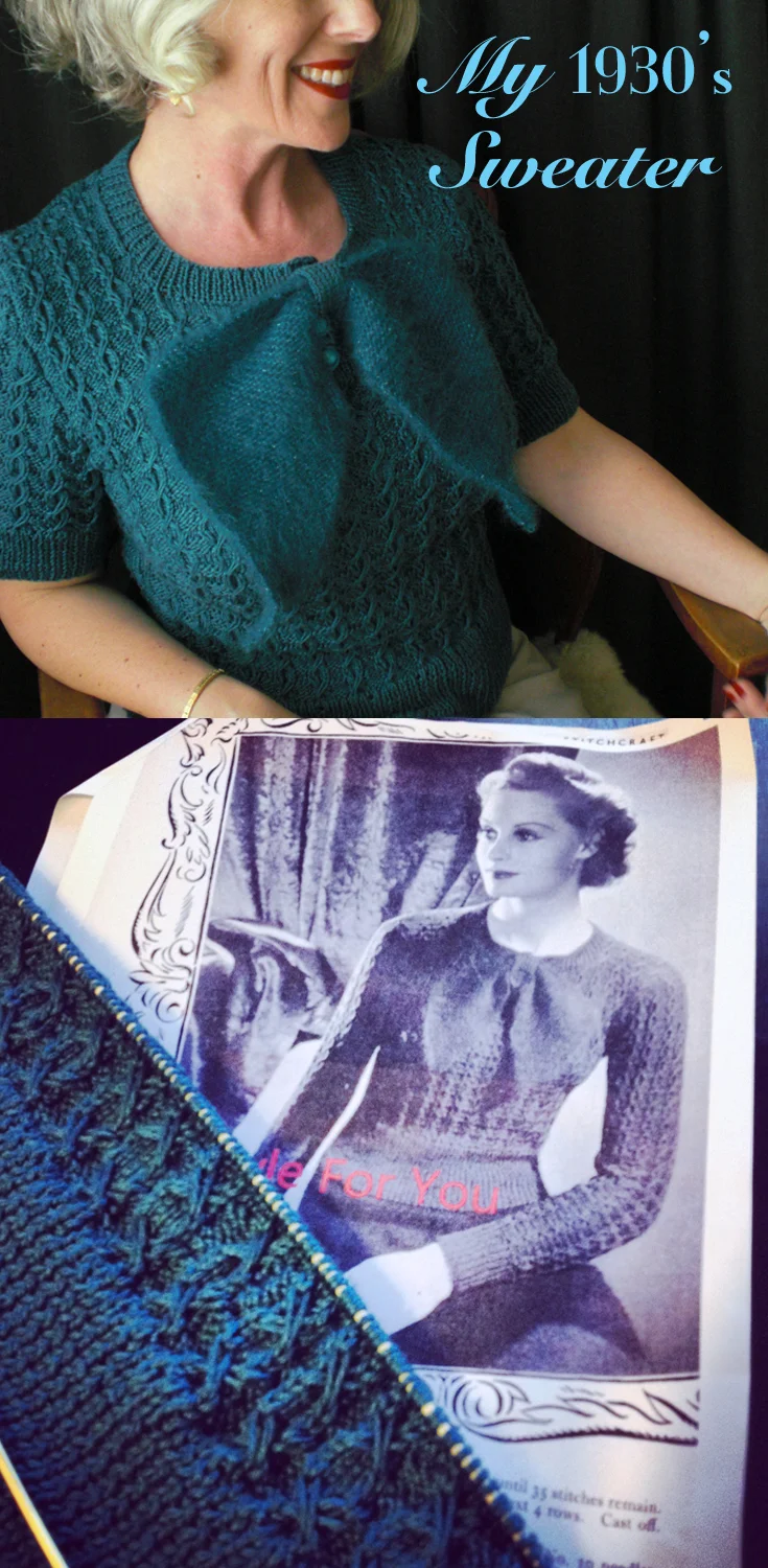 My 1930's Handknit Sweater