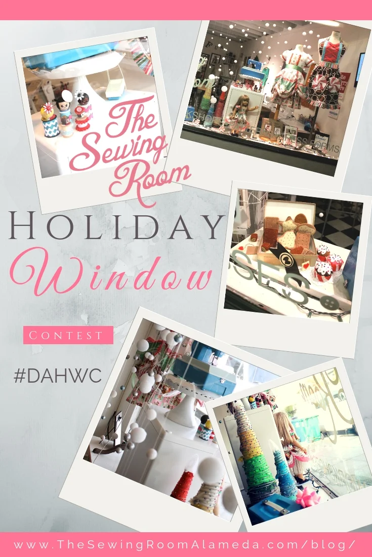 Sewing for the Holidays! Our Store Window Display (and the Downtown Alameda Holiday Window Contest)