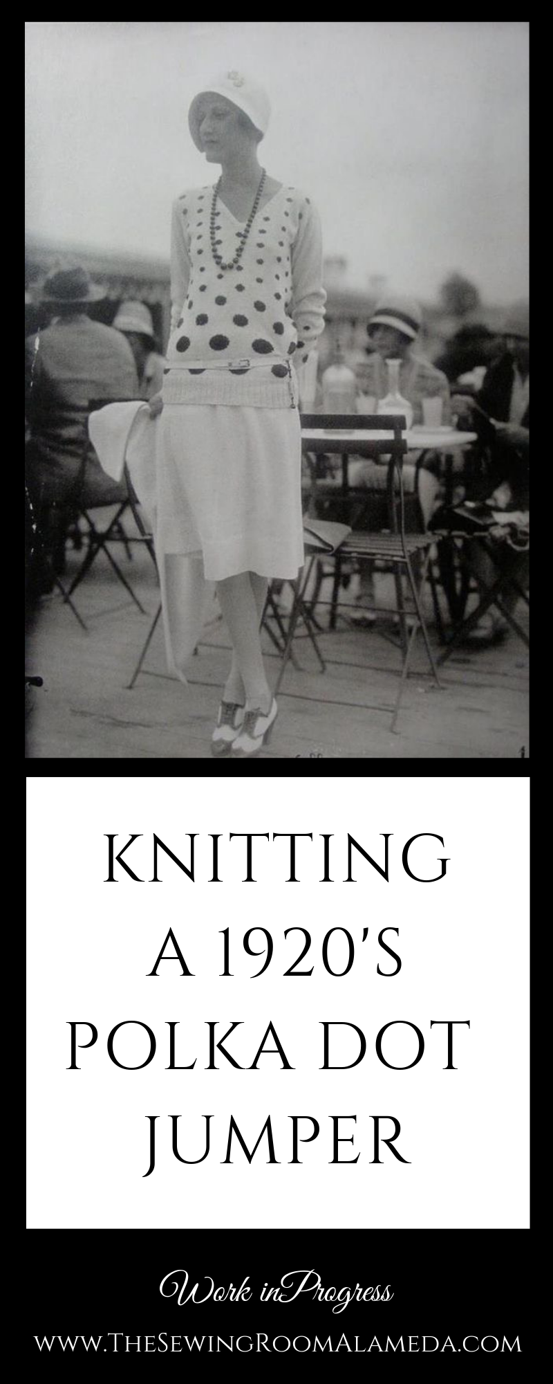Work in Progress - Knitting a 1920's Polka Dot Sweater