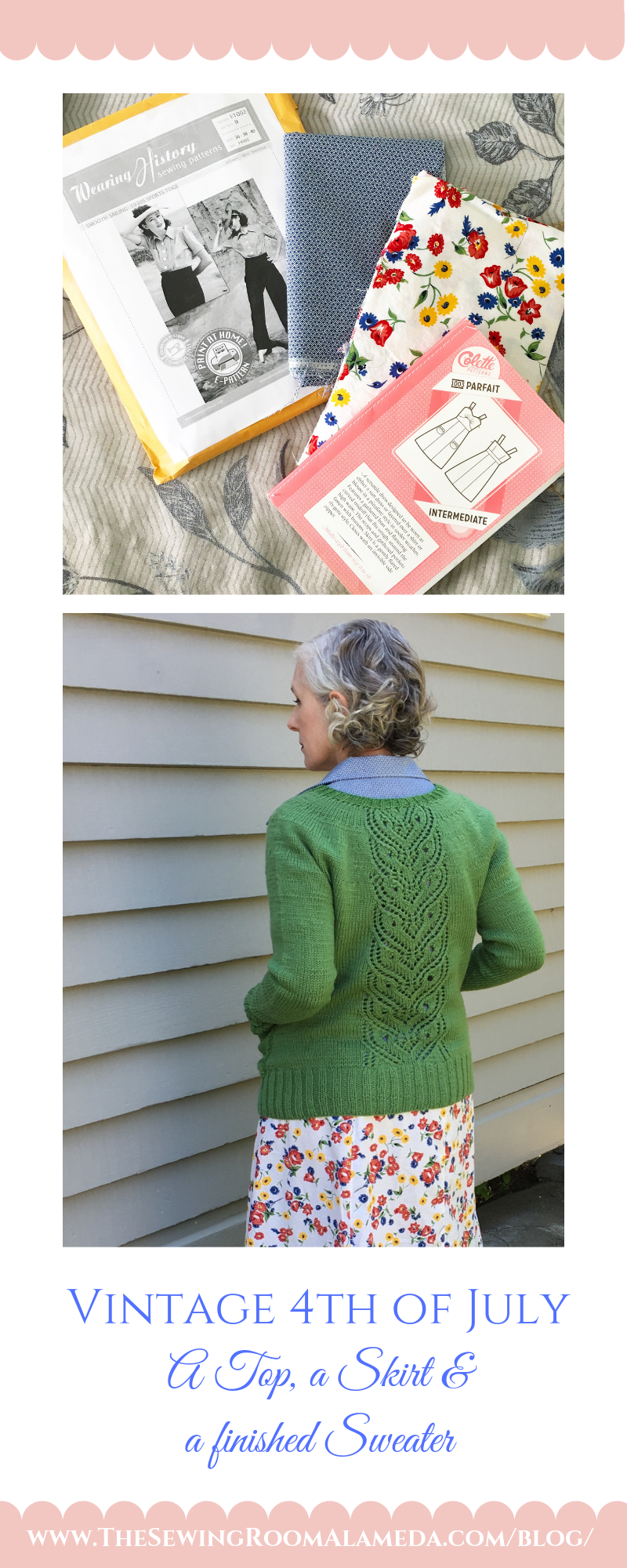 Sewing my 4th of July Outfit + a Finished Sweater