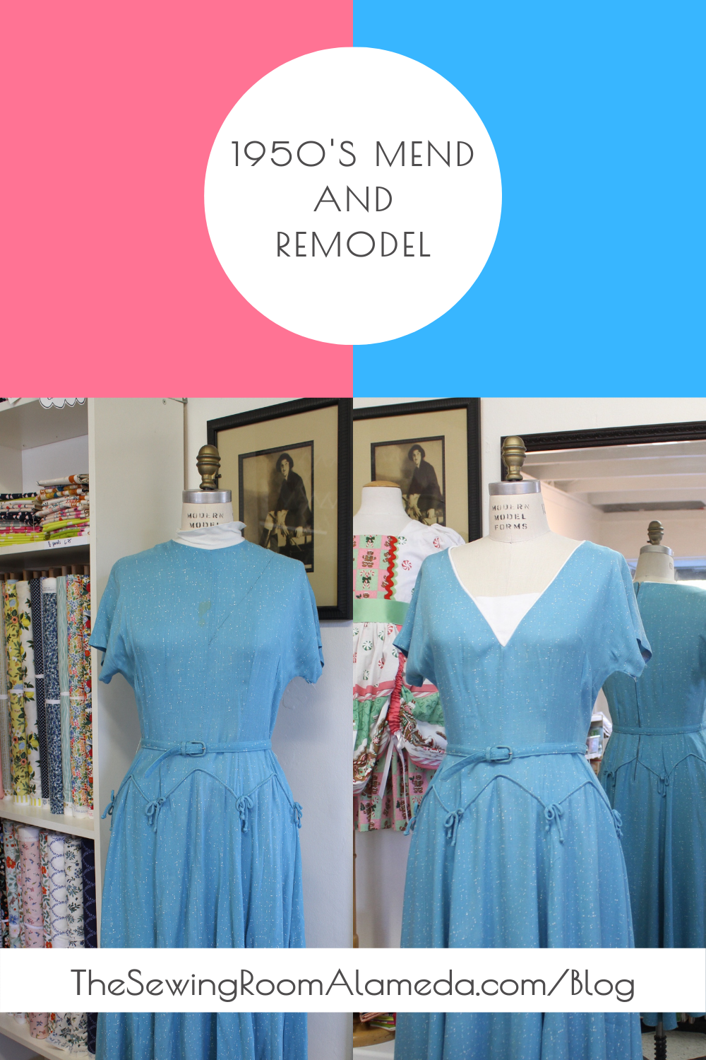 1950's Dress Mending and Remodel 
