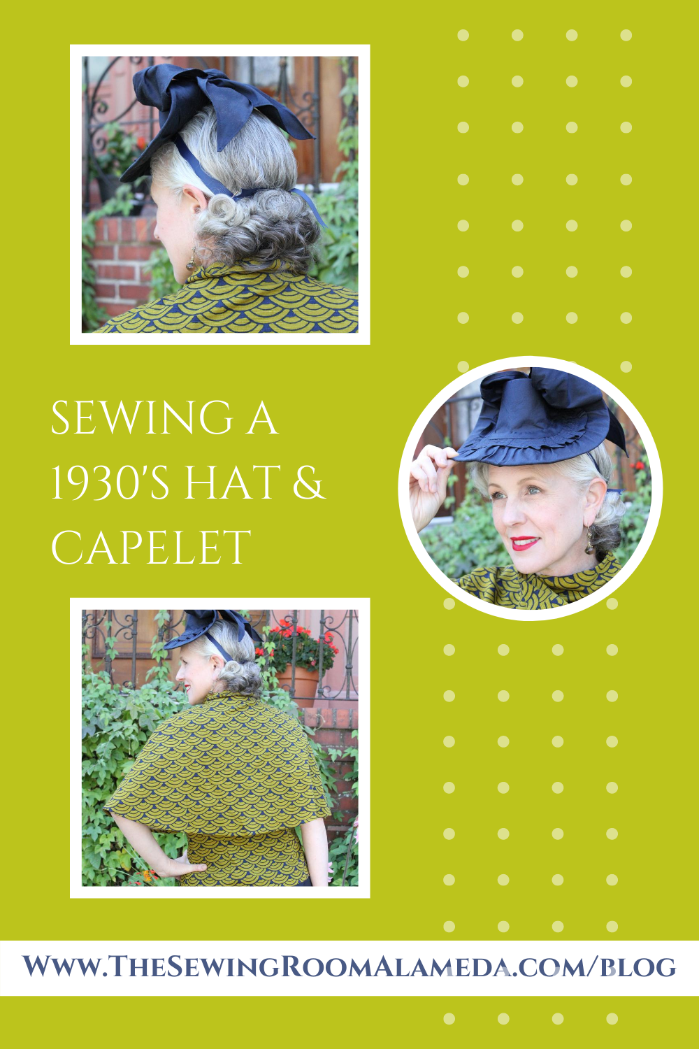 Sewing a 1930's Capelet and Another Silly Hat