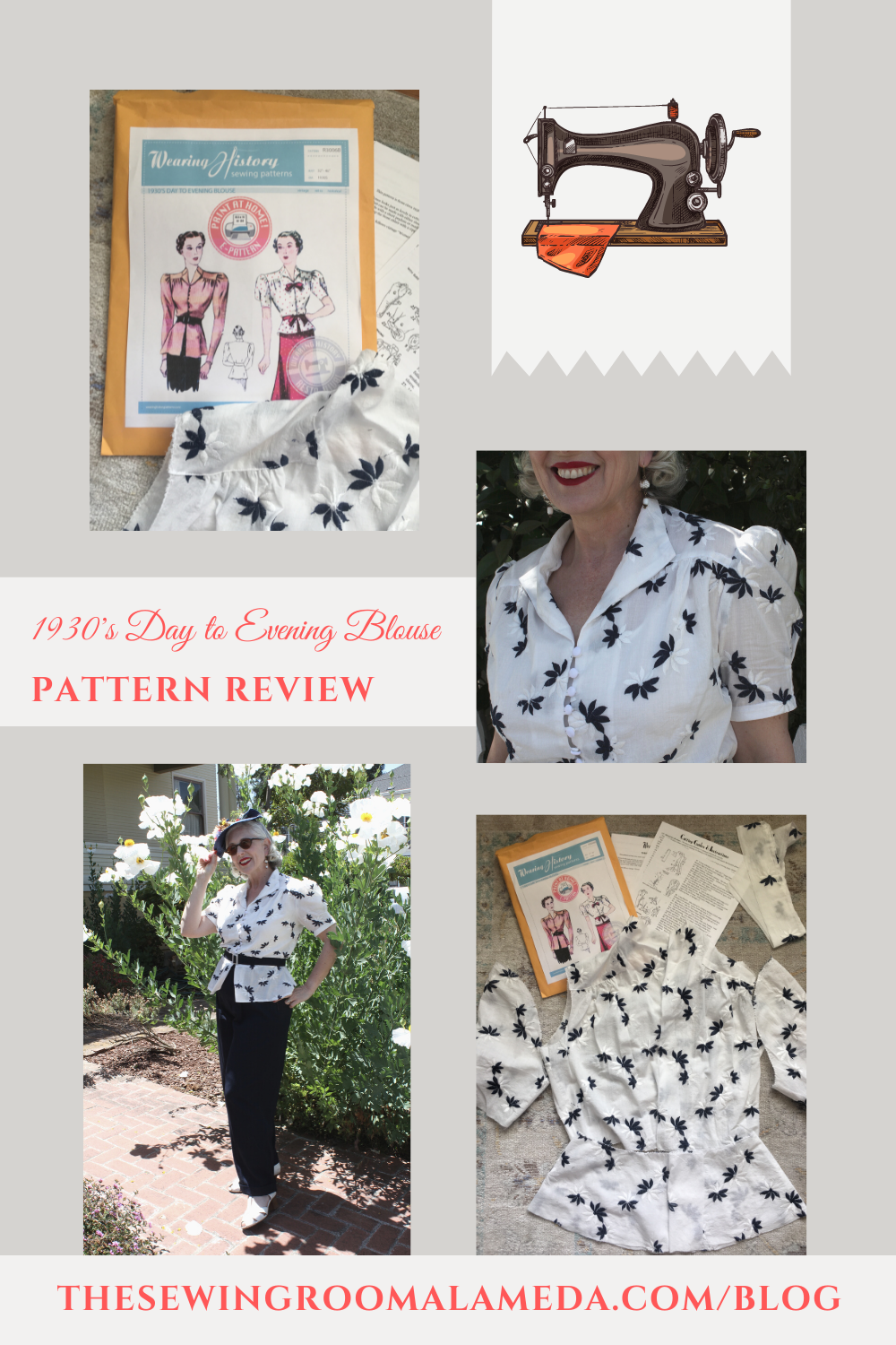 Pattern Review - Wearing History 1930's Day or Evening Blouse Pattern