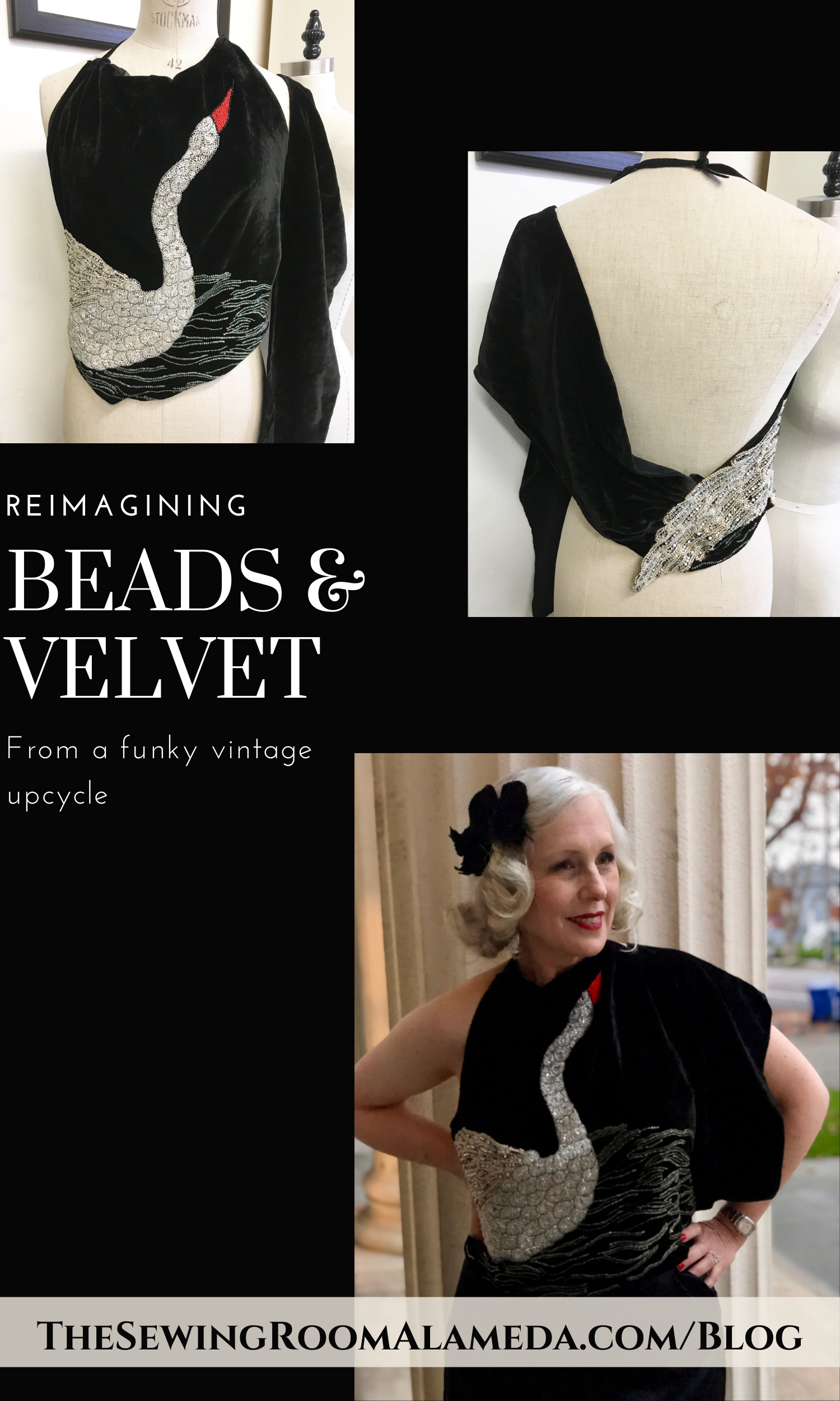 Beads &amp; Velvet Reimagined from a Funky Vintage Upcycle