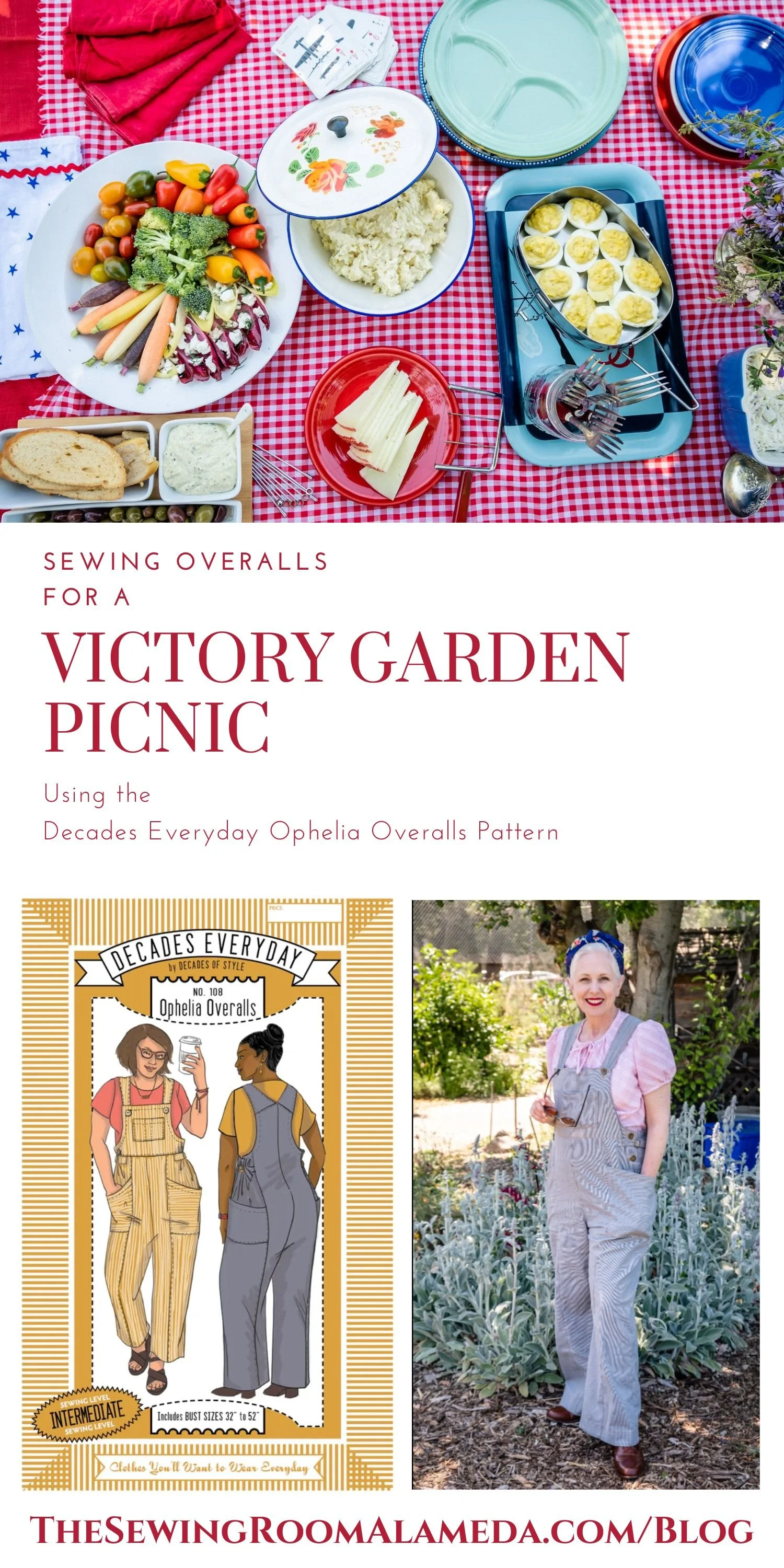 Sewing Overall's for a Victory Garden Picnic