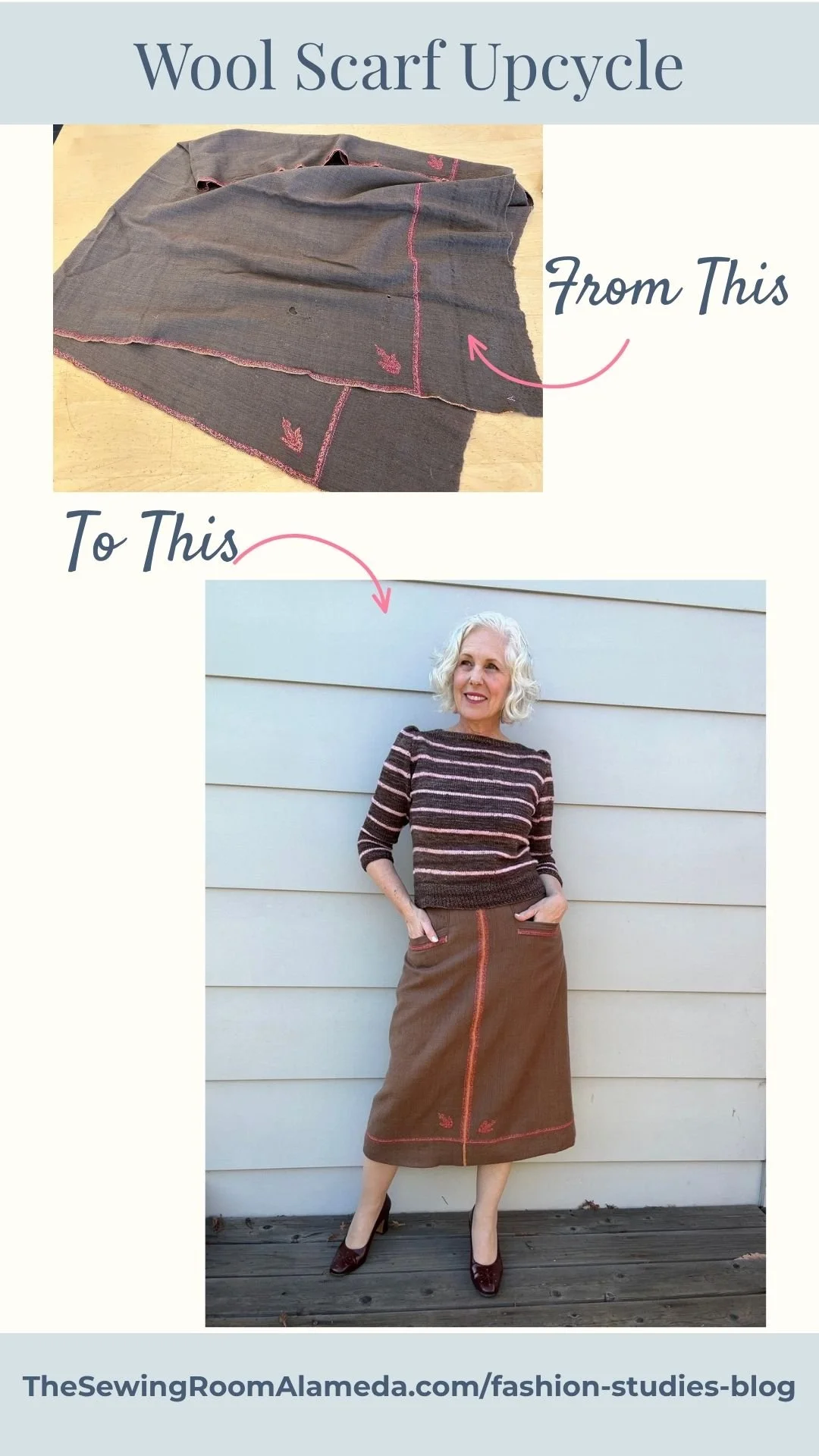 Upcycled Skirt - My Second look for the Make it With Wool Contest