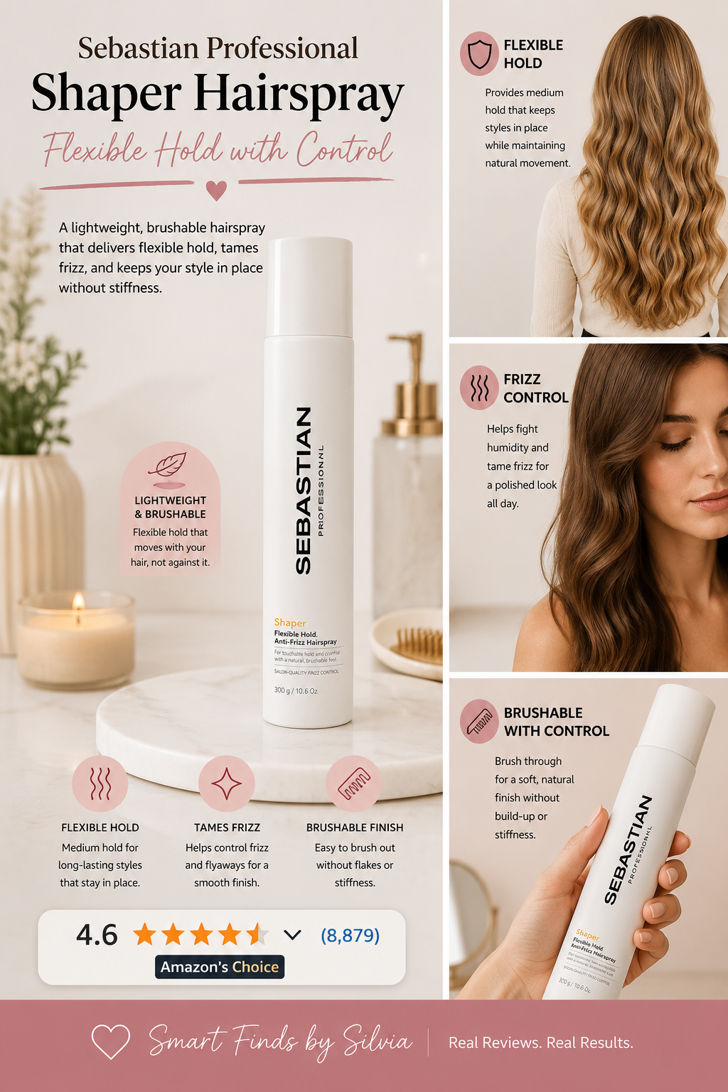 Sebastian Professional Shaper Hairspray for Flexible Hold & Frizz Control