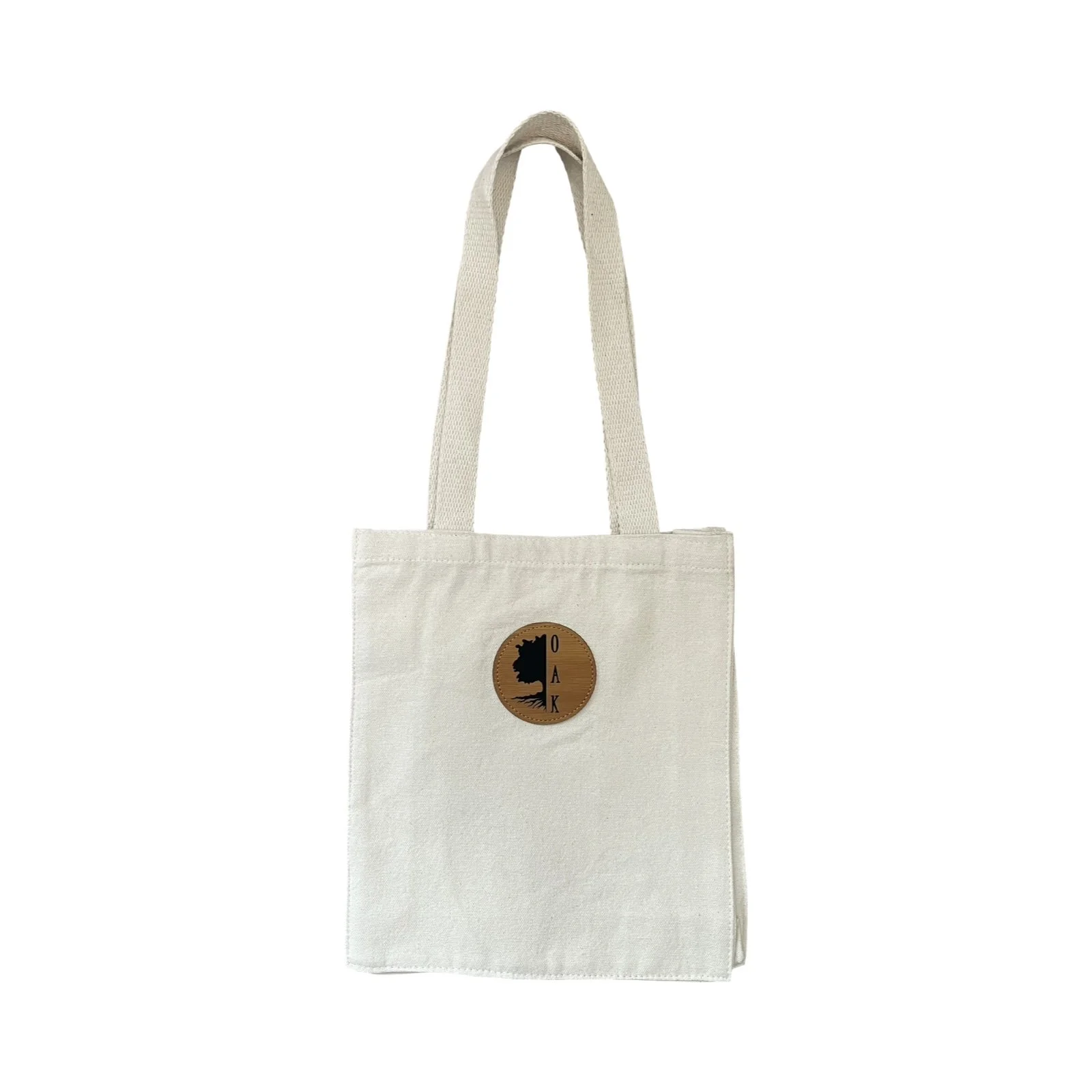 Canvas Tote with Bamboo Leatherette Patch