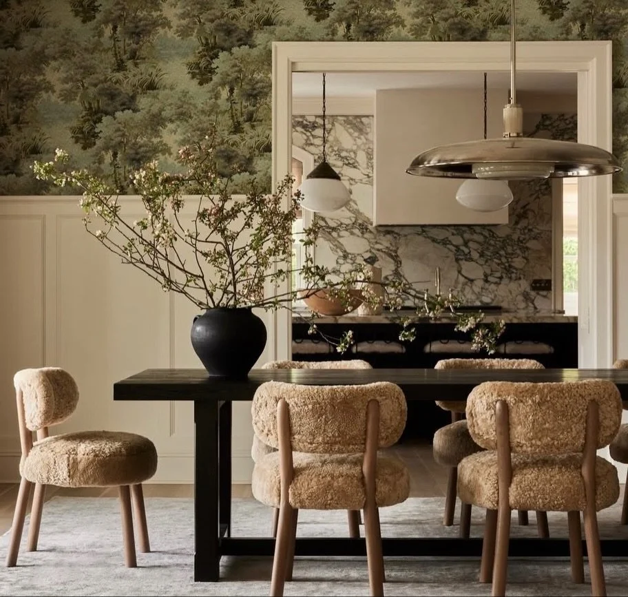 Thanksgiving tablescapes are my favorite because they&rsquo;re really about the people we gather with. I always start with a simple white tablecloth as a clean canvas, then layer in magnolia, eucalyptus, and soft pops of orange &mdash; little touches