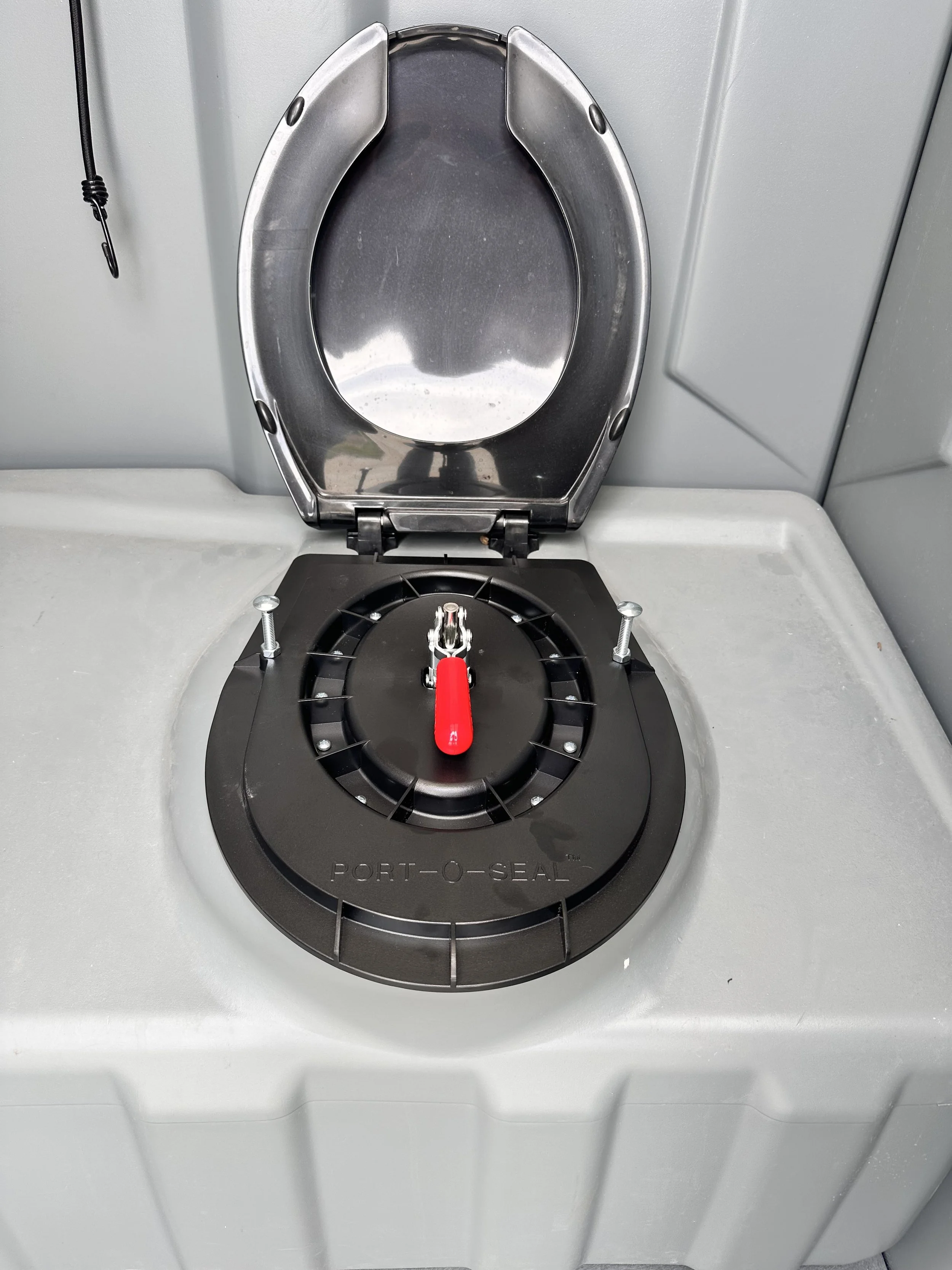 Port-O-Seal for use when moving the rental construction toilet trailer