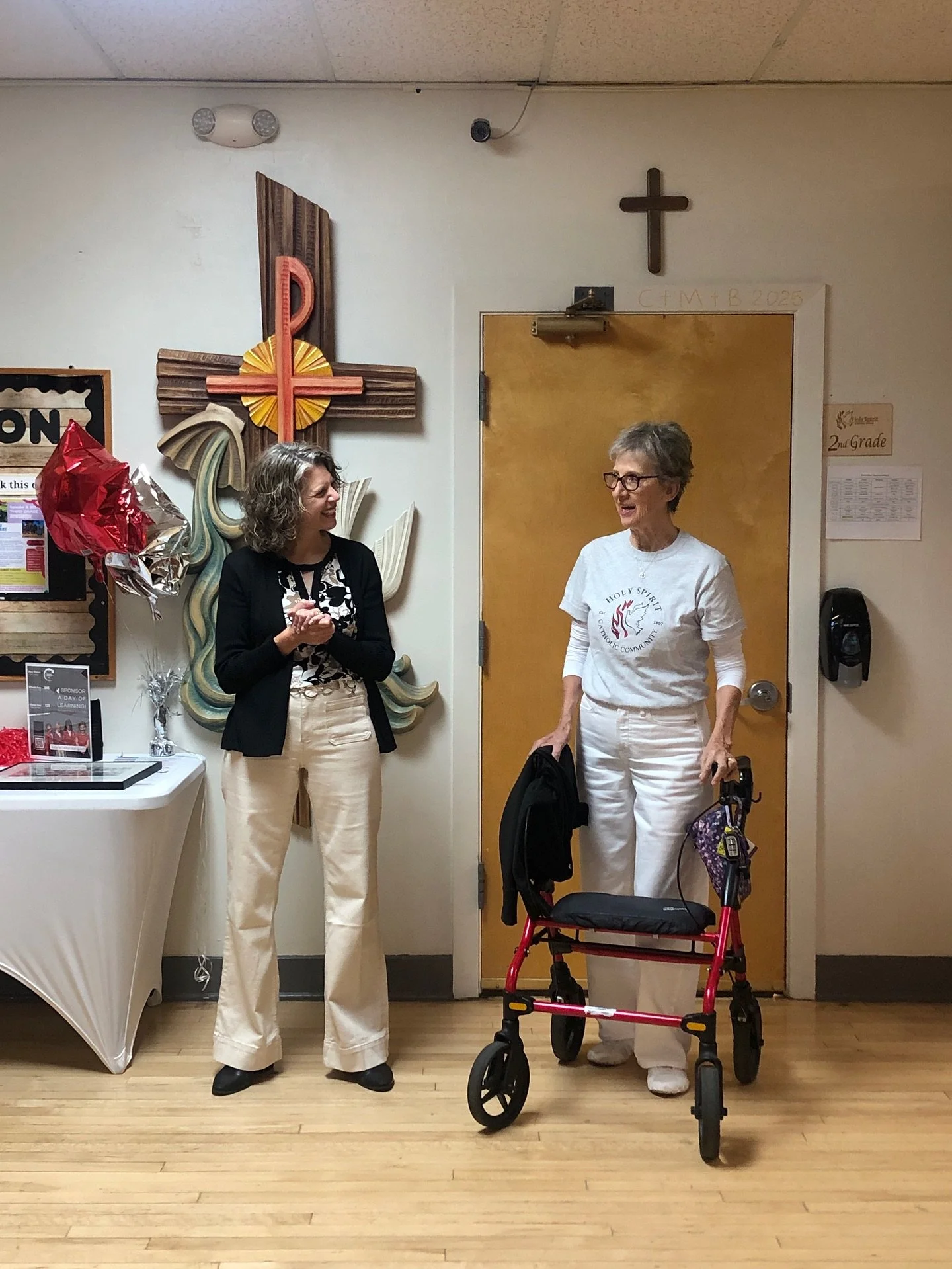 Visits from our beloved alumni are some of our favorite days! 🕊️

It was so special to have Denise (Brisbois) Bender from our inaugural year in 1954 join us recently. 

She shared her favorite memory from our school&rsquo;s early days and highlighte