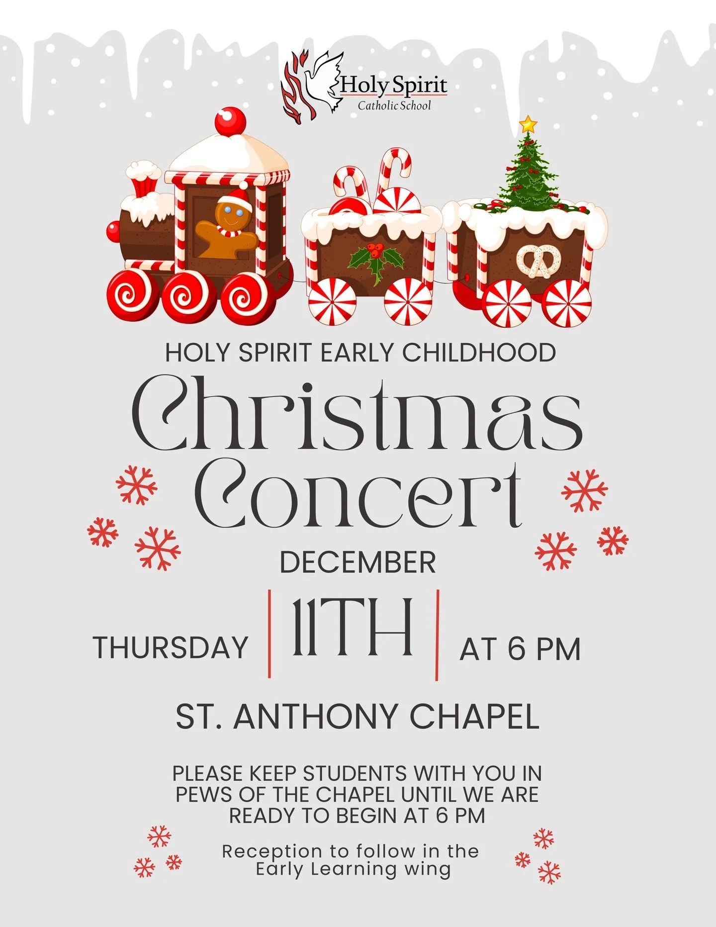 Join us for a Holy Spirit holiday tradition: our Christmas Concert and Nativity Play 🎄⭐️

The whole community is invited, and admission is free.

We're excited to share these special performances with you soon! ❤️

#morethanaschool
