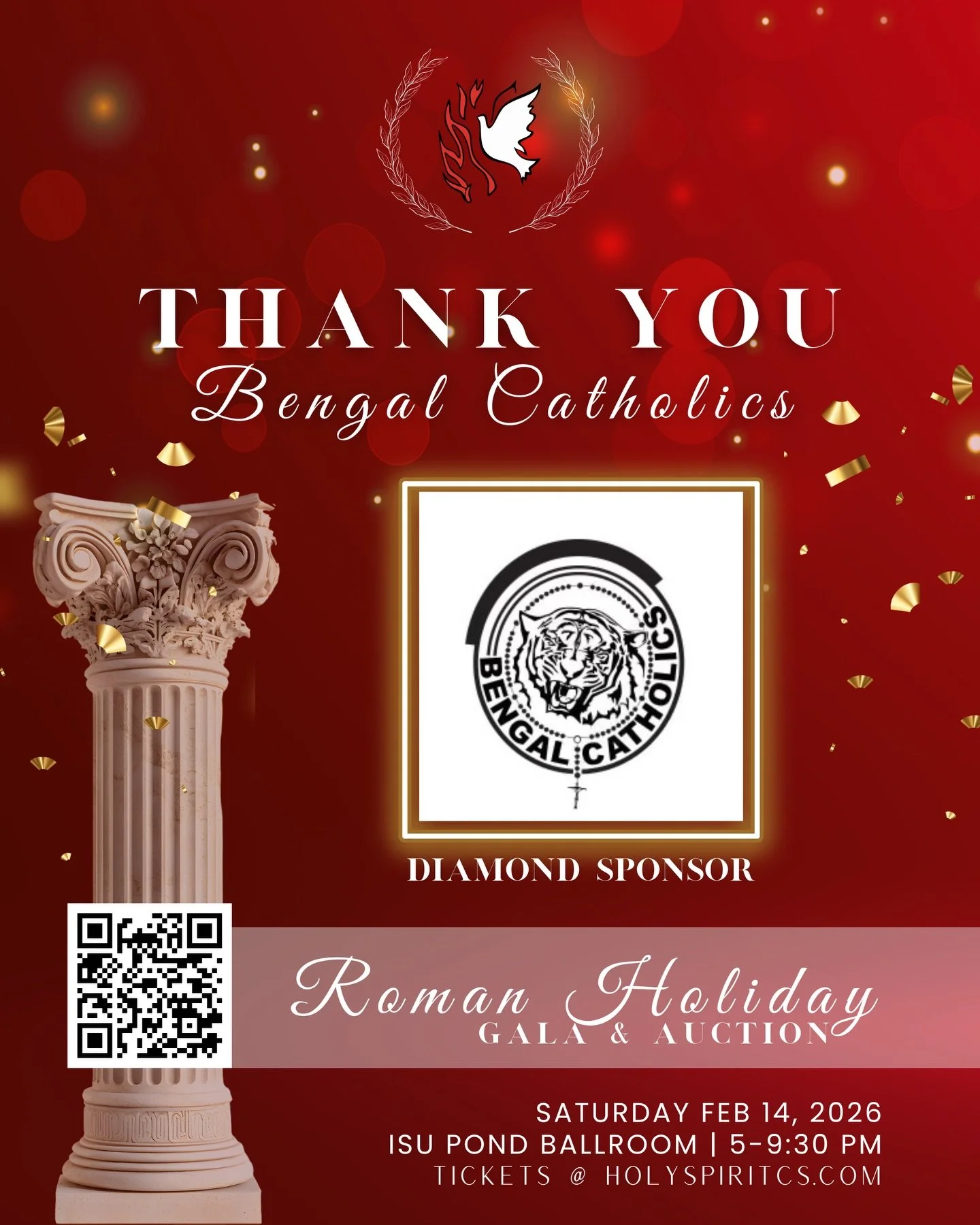 THANK YOU Bengal Catholics! ❤️

Heartfelt appreciation to @bengalcatholics for being a Diamond Sponsor of our upcoming Roman Holiday Gala &amp; Auction!

The countdown is on! Secure your tickets now!

Seating is limited and will be assigned first com