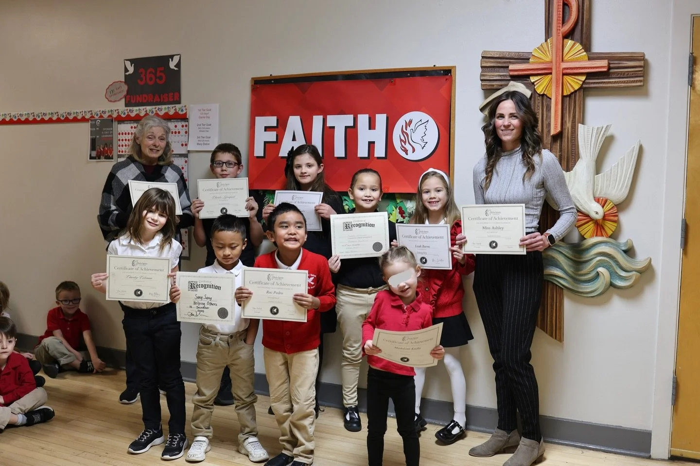 Congratulations to our December FAITH Award recipients 😀✨

5th Grade - Charles 
3rd Grade - Charlie
2nd Grade - Isabelle 
1st Grade - Charley
Kindergarten - Leah &amp; Sang Sang
Pre-kindergarten - Roc
Preschool - Madi
Staff - Mrs. Belcher &amp; Miss
