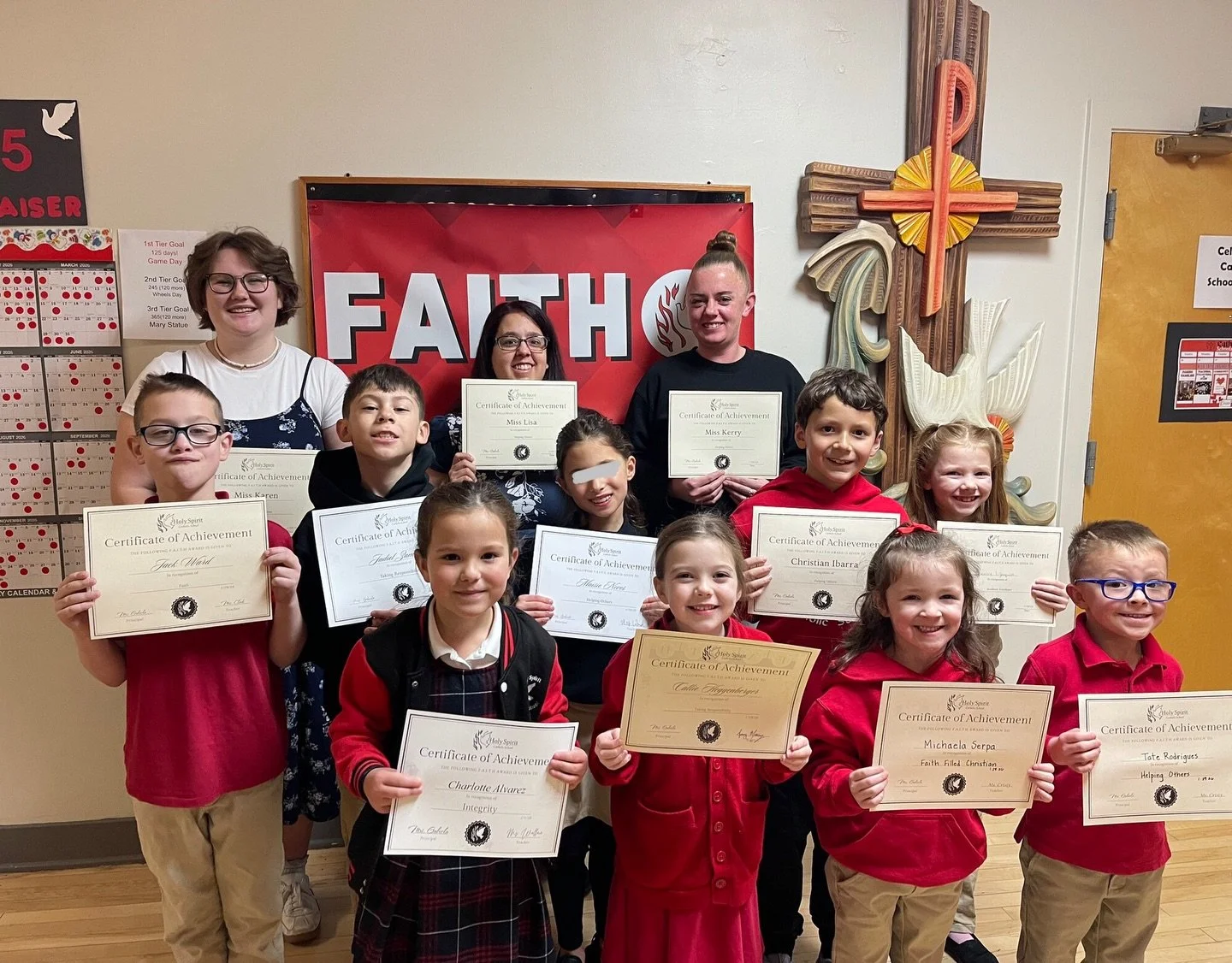 Congratulations to our January FAITH Award recipients 😀✨

5th Grade - Jack 
3rd Grade - Jadiel &amp; Maisie
2nd Grade - Christian &amp; Francie
1st Grade - Callie 
Kindergarten - Charlotte 
Pre-kindergarten - Michaela &amp; Tate
Preschool - Minka &a