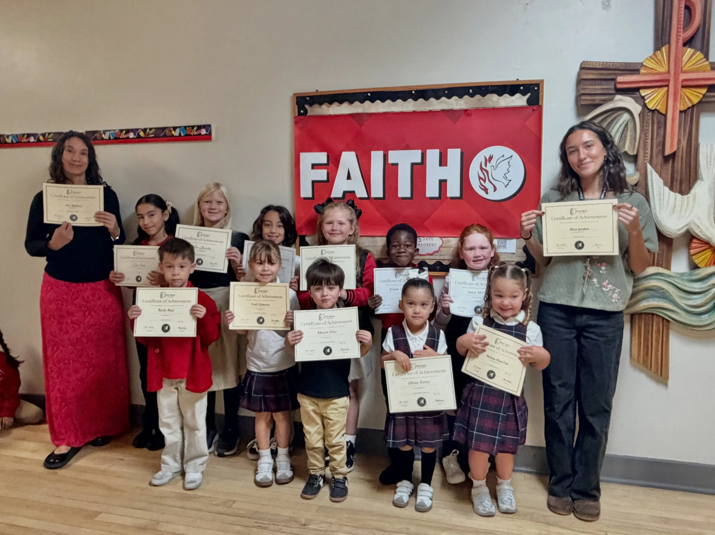 Congratulations to our September FAITH Award recipients 😀✨

4th Grade - Gali &amp; Thea 
3rd Grade - Brandie 
2nd Grade - Frankie 
1st Grade - Ysali 
Kindergarten - Kiitan &amp; Avery 
Pre-kindergarten - Ricky &amp; Mason
Preschool - Olivia &amp; Me