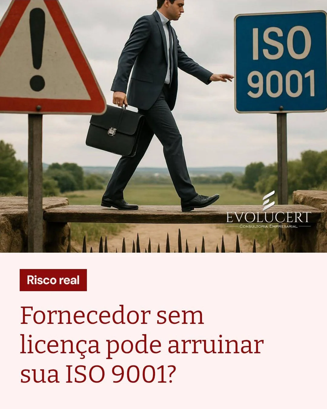Seu fornecedor pode virar seu maior risco ⚠️ hoje.

A ISO 9001 pede crit&eacute;rios claros e provas reais 📑. N&atilde;o &eacute; s&oacute; papel: licen&ccedil;a, certifica&ccedil;&otilde;es e hist&oacute;rico contam na pr&aacute;tica.

Comece pela 