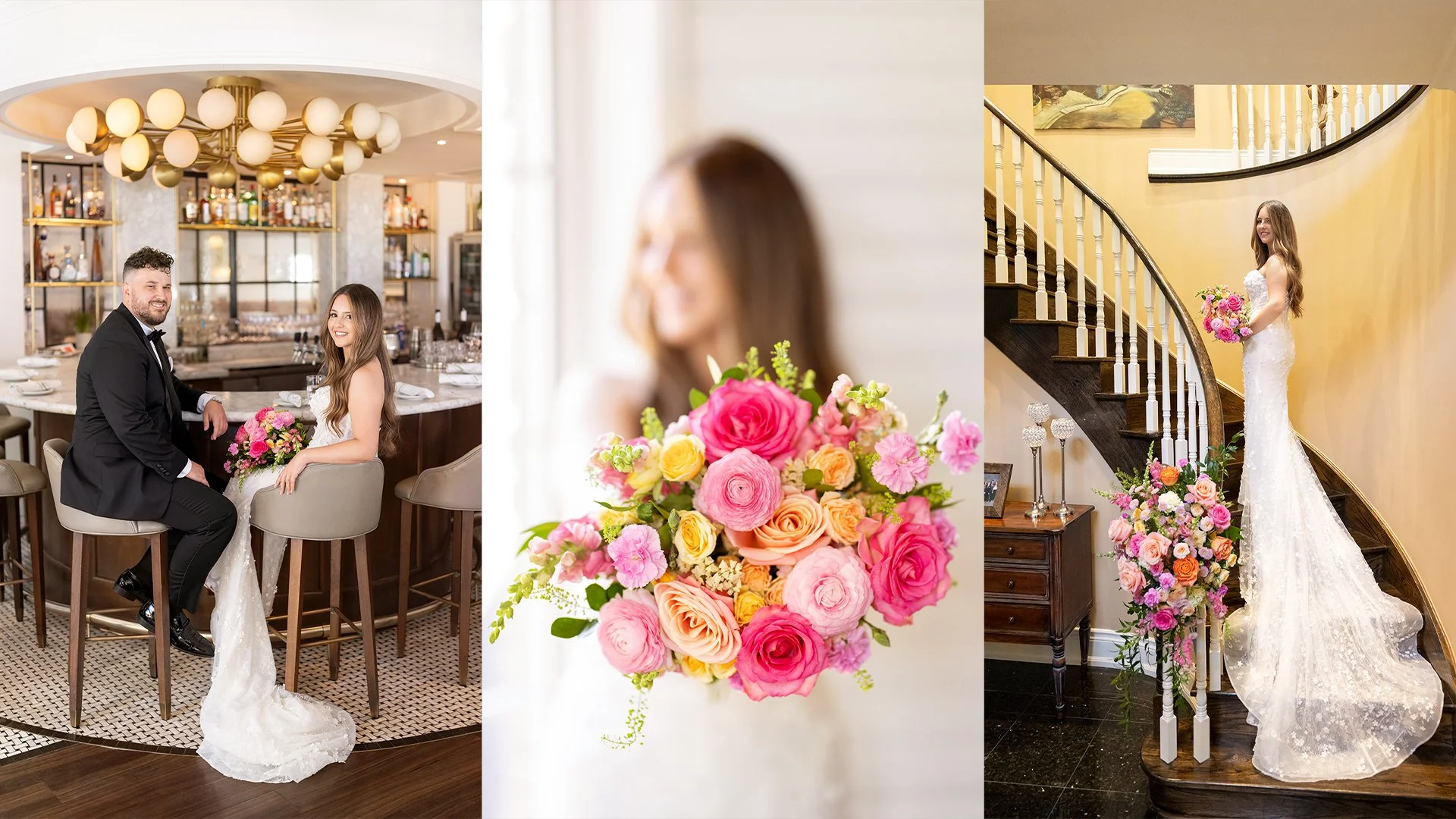 Sassafraz wedding photos, wedding couple at the bar