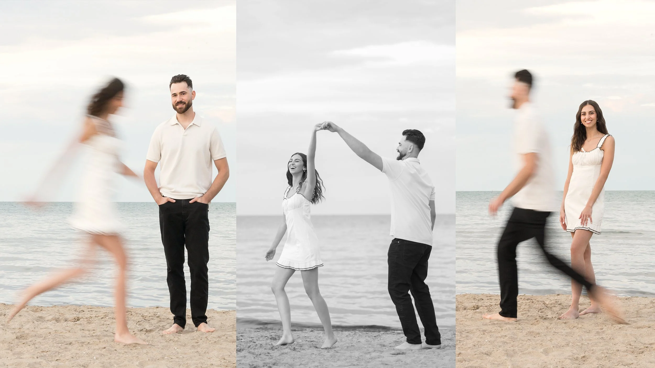 Engagement photos by the lake