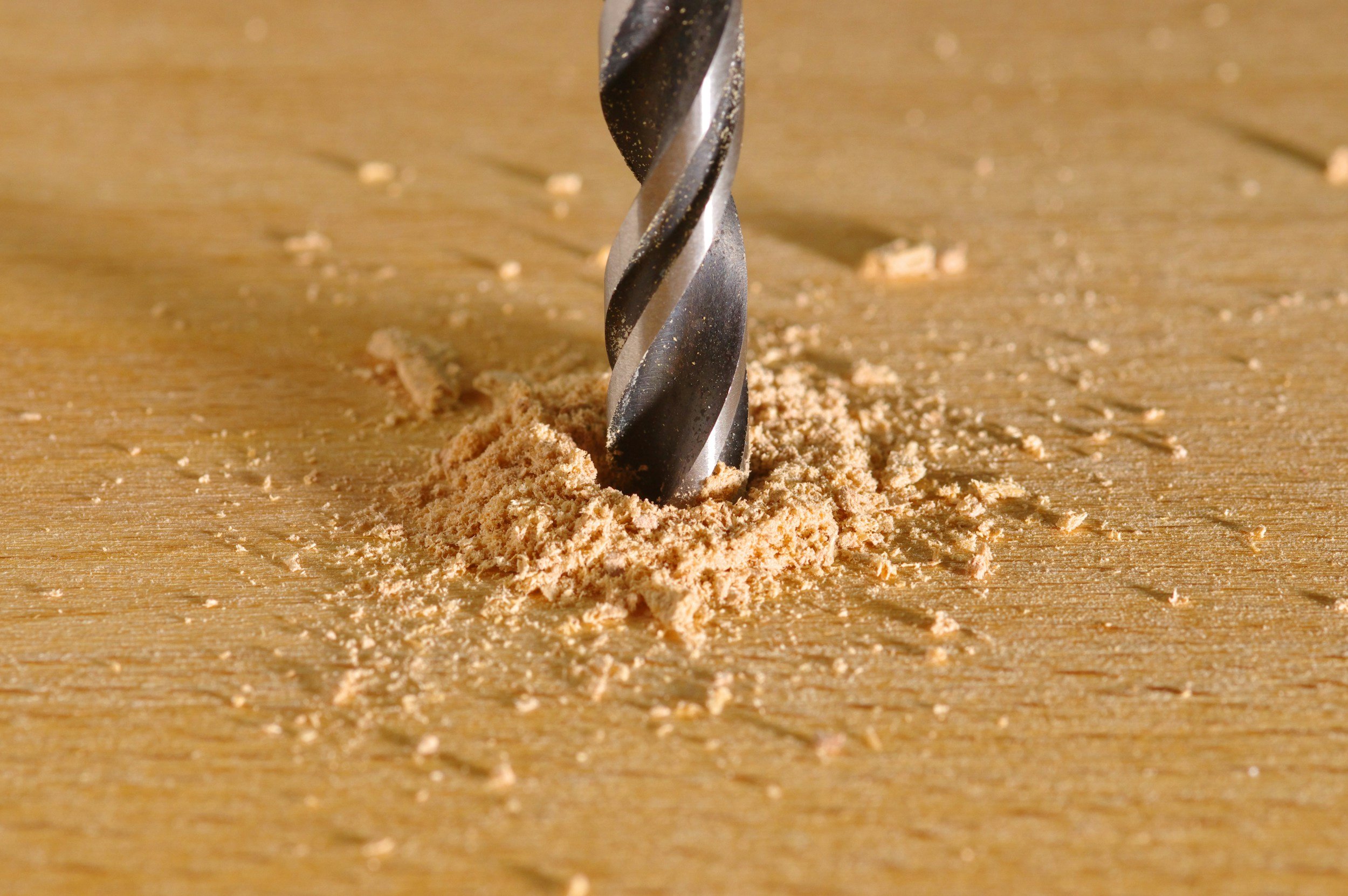 Drilling a hole in to wood