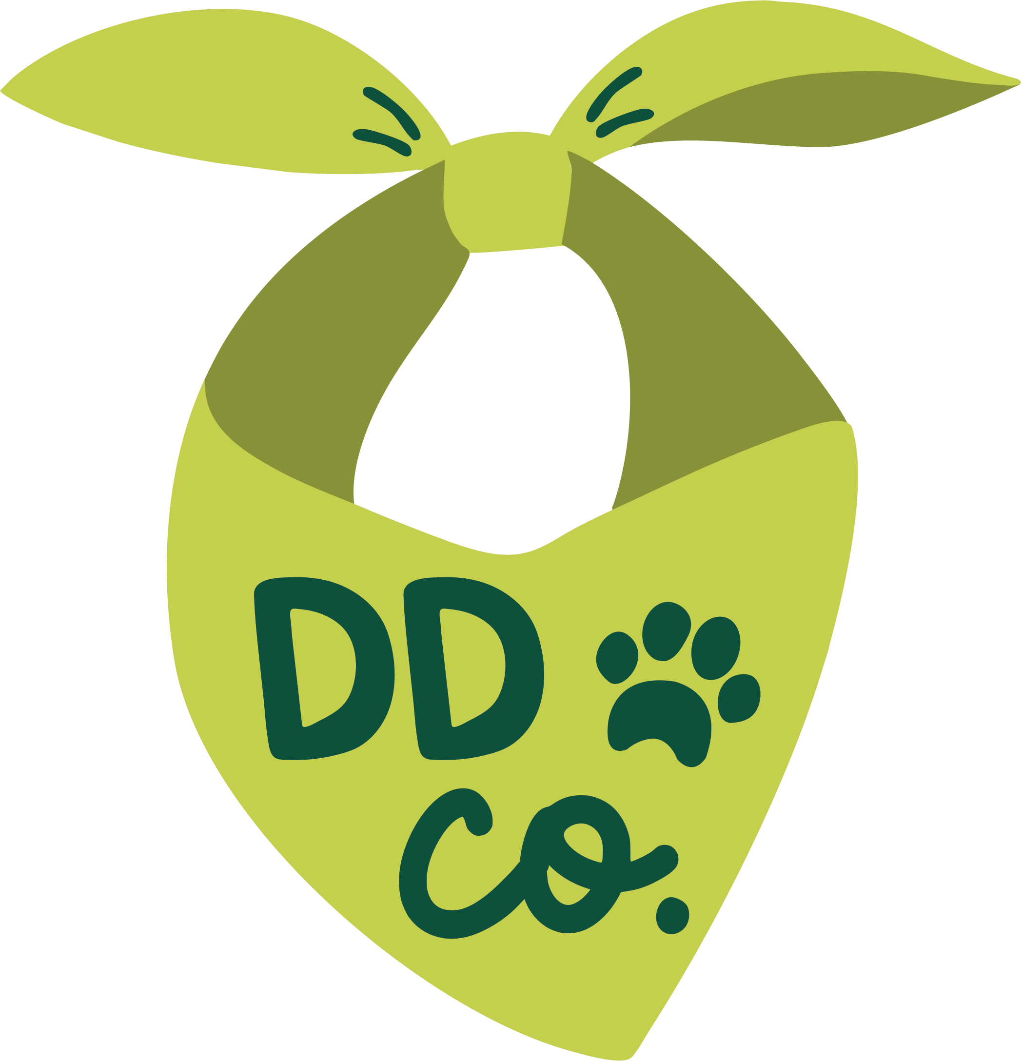 A stylized illustration of a green dollar sign with a circular eye pattern at the base, and a diamond-shaped form with rounded edges that resembles a layered gemstone or a stylized flower.
