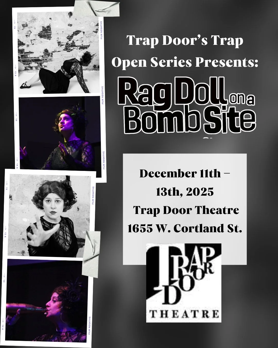 It's Opening Night!⁠
⁠
📍@trapdoorthtr December 11th &ndash; 13th, 2025! 🥳⁠
⁠
💣️ Written, Performed, and Choreographed by Shelley Cooper (MEEEE)⁠
💣️ Directed by Kelsey Miller⁠
⁠
About Trap Open Series:⁠
Trap Door opens up its space to company memb