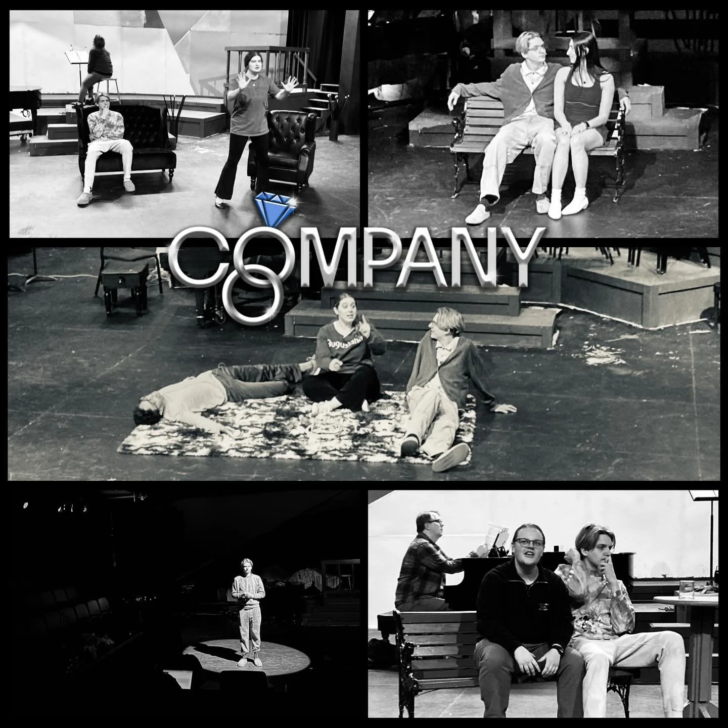 After a successful tech weekend, Company at Augustana College is ready to go. We open Thursday; don&rsquo;t miss your chance to see &ldquo;these good and crazy people, my friends.&rdquo; 🫶🏻

#CompanyMusical #AugustanaCollege #Sondheim #TheatreLife 