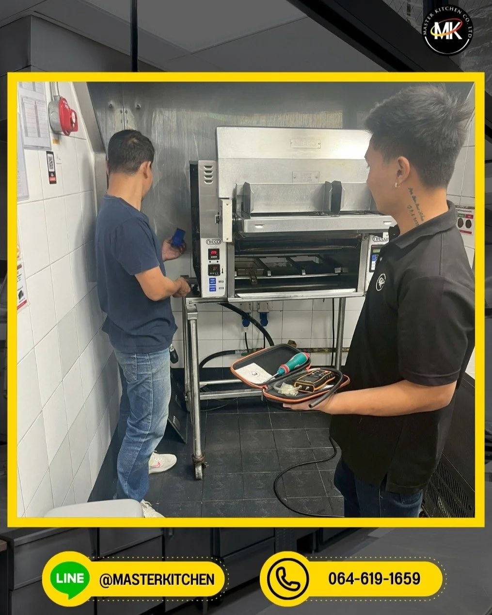 มาสเตอร์ คิทเช่น จำกัด ขอขอบคุณลูกค้าที่ไว้วางใจ ให้เราได้เข้าซ่อมแซมเครื่องครัวของคุณที่ Wangnoi 📌🚗✨

โจทย์ของเราวันนี้ คือ เครื่องย่างเนื้อ BRO - อุณภูมิตกในขนาดที่ทำการย่างเนื้ออย่างต่อเนื่อง ทางช่างเราไม่รอช้าได้เข้าไปซ่อมแซม และเปลี่ยนอะไหล่ให