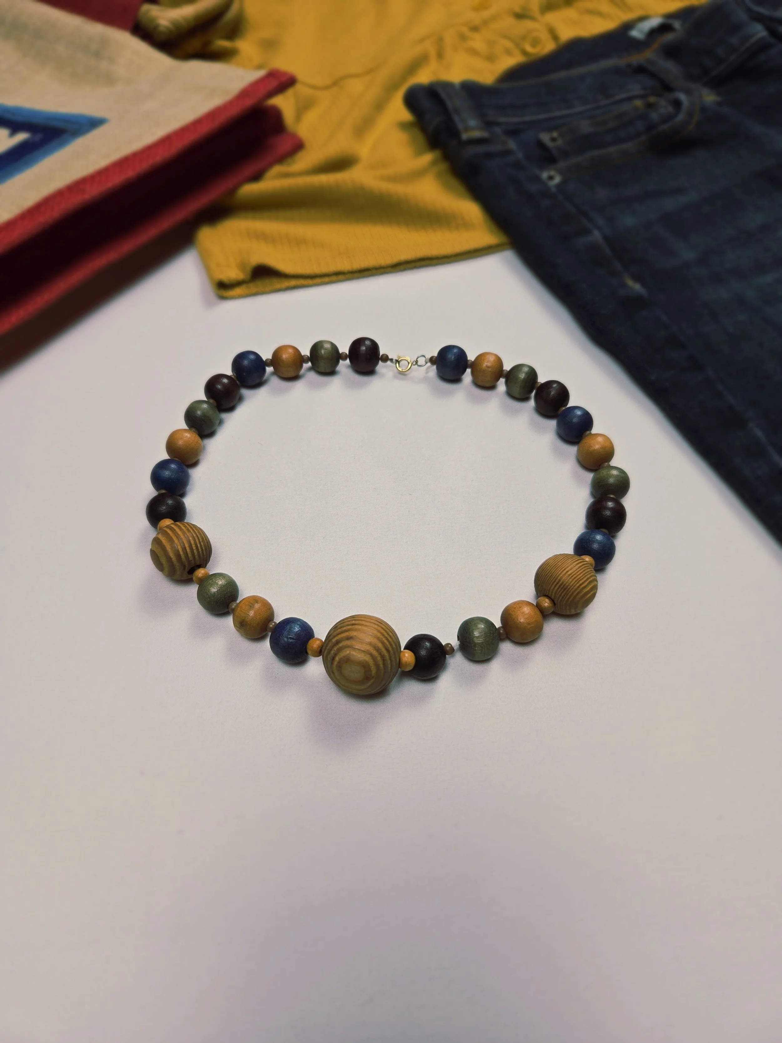 Rustic Charm Vintage Bead Necklace