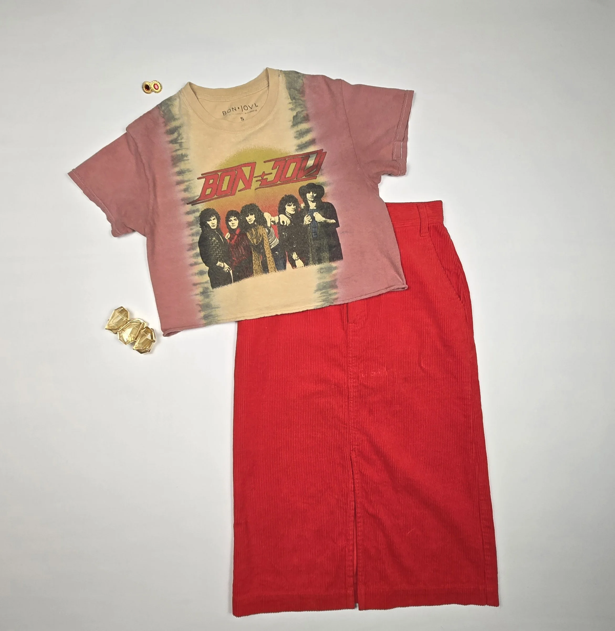 Vintage Vibes Bon Jovi Cropped Tee