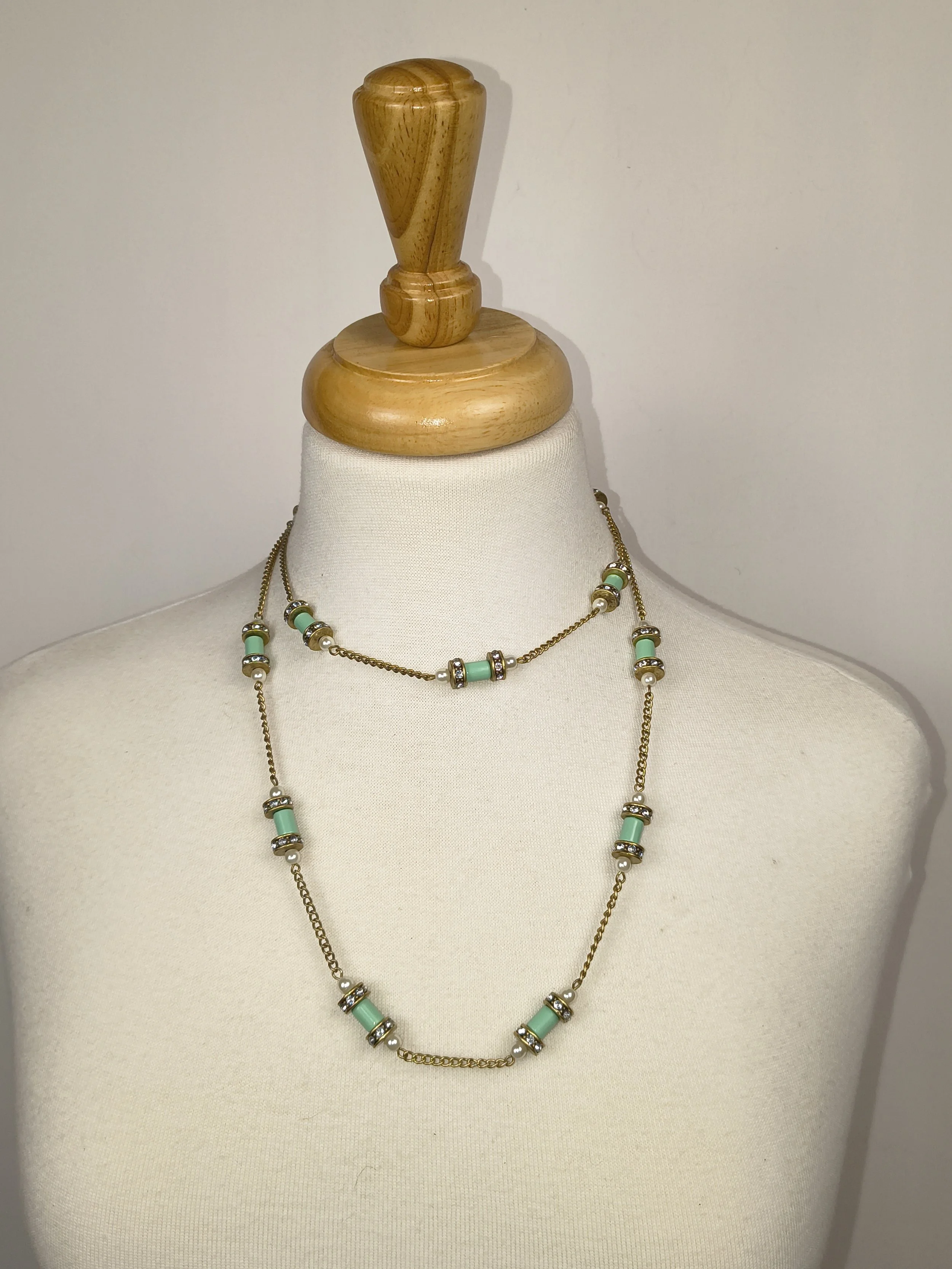 Teal Sparkle Layering Necklace