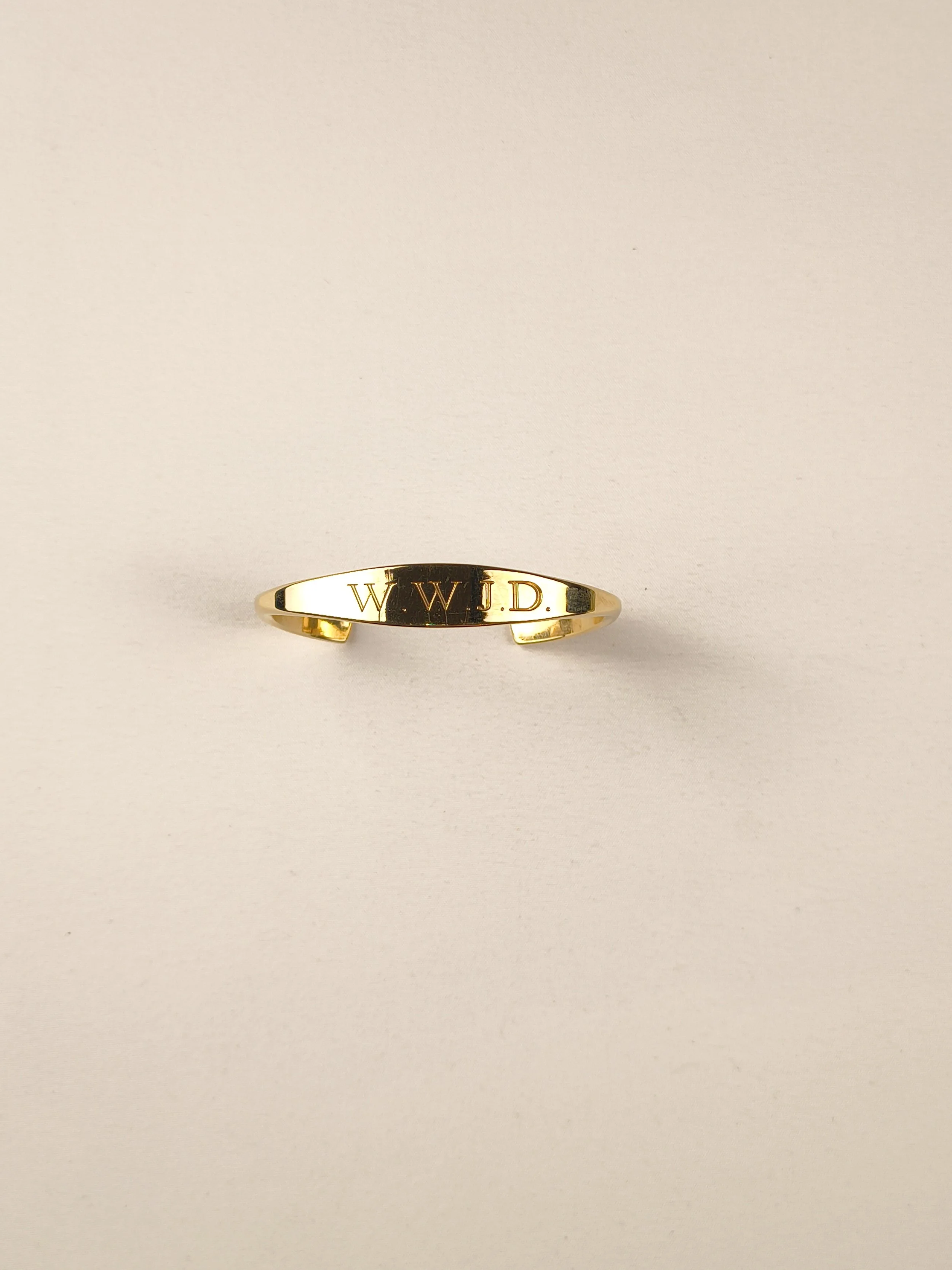 Inspirational Gold W.W.J.D. Cuff