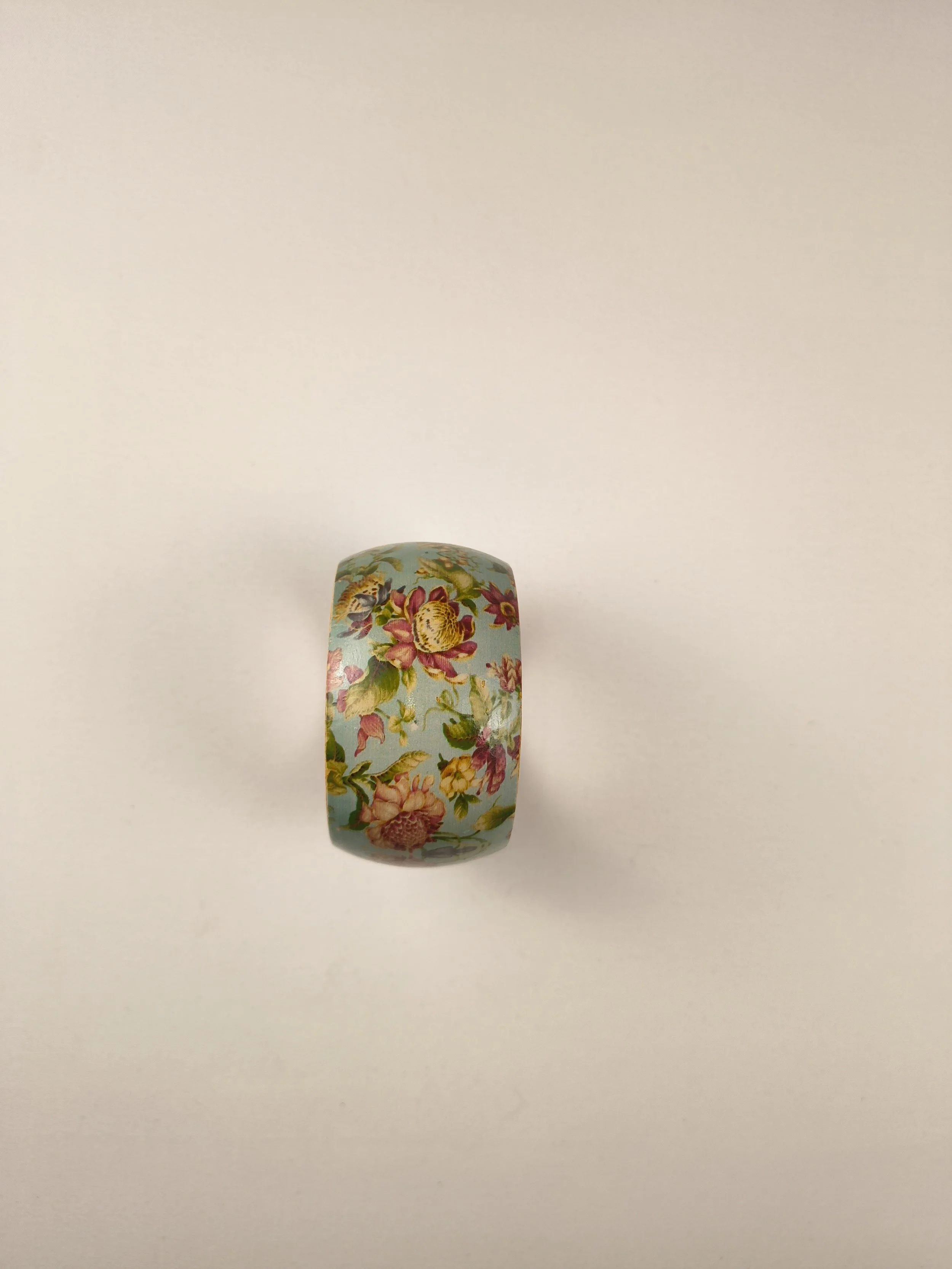 Floral Fusion Wooden Cuff