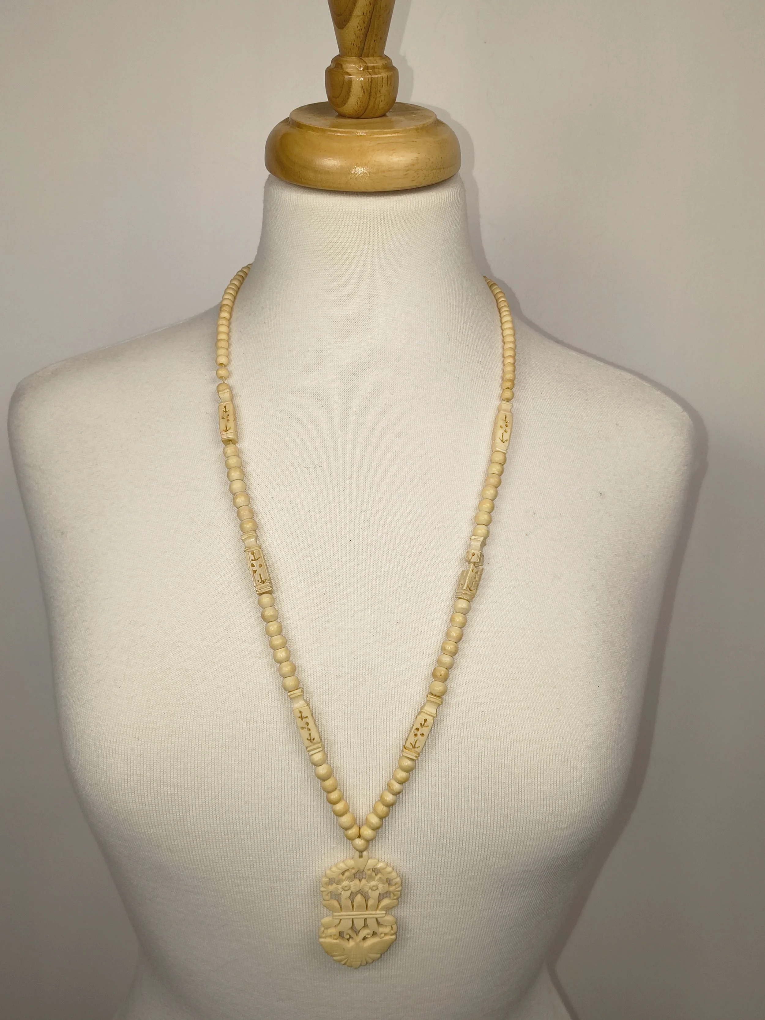 Boho Blossom Vintage Beaded Necklace