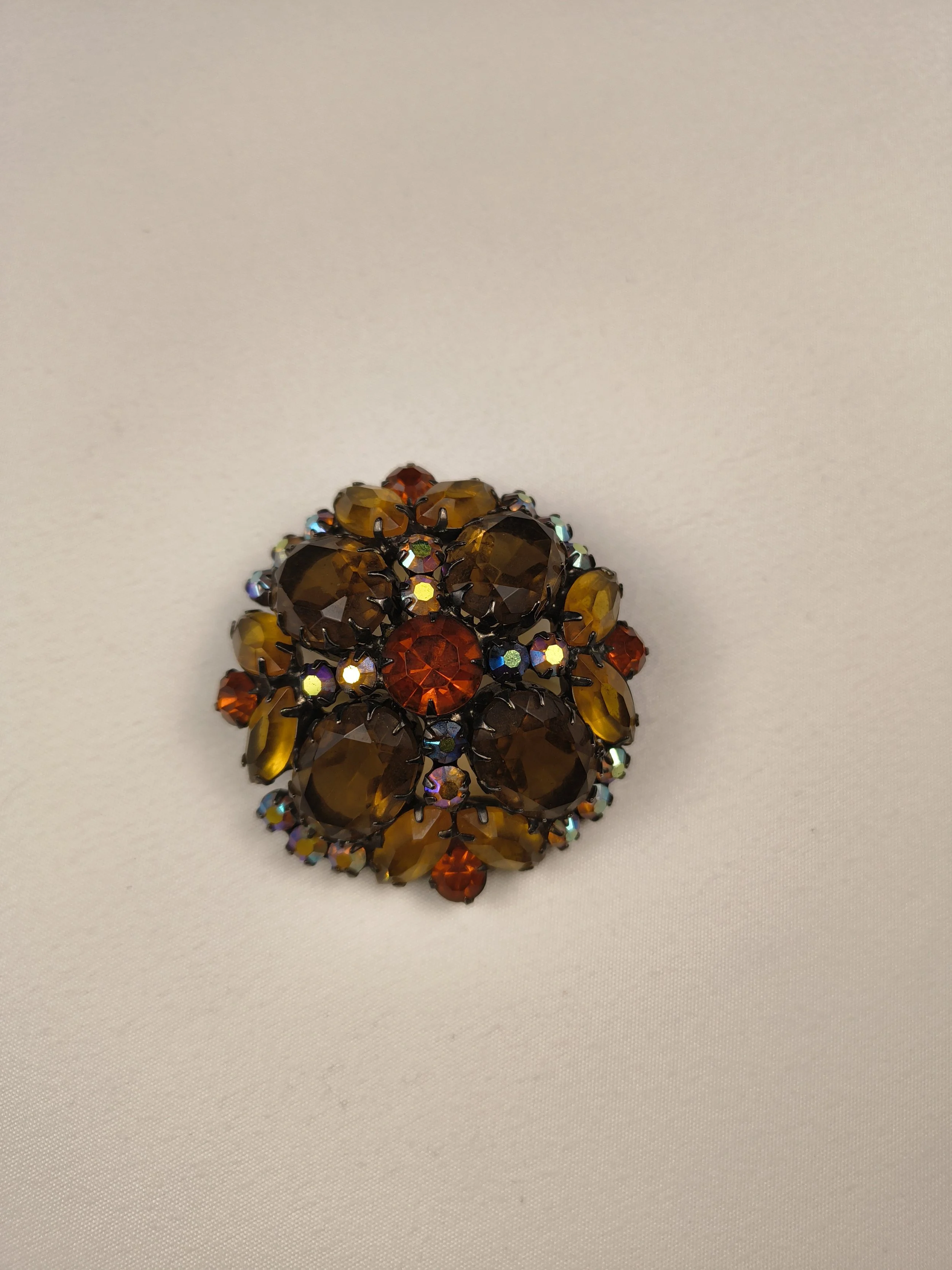 Vintage Iridescent Earth-Tone Brooch