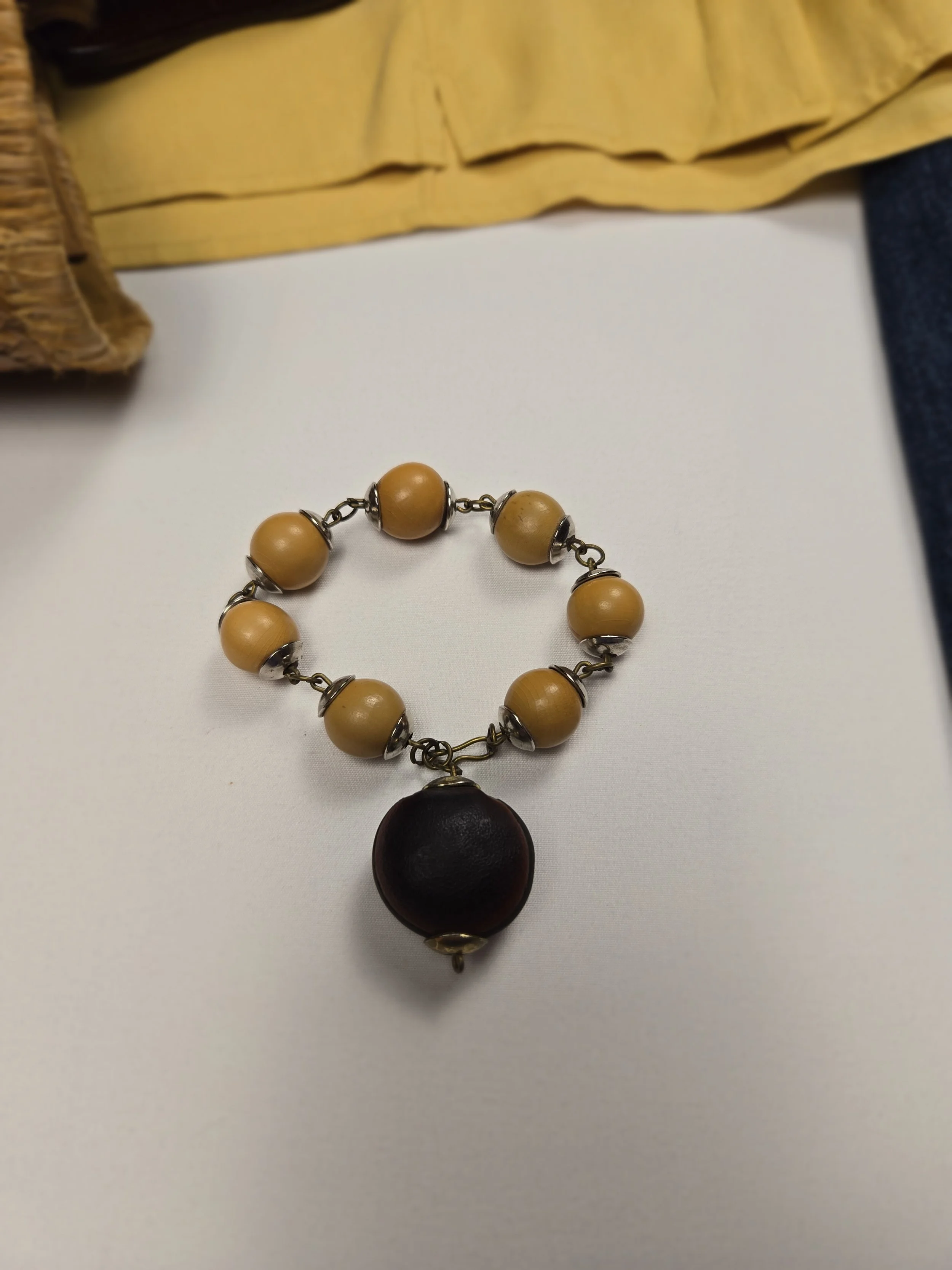 Vintage Wooden Nut Bracelet