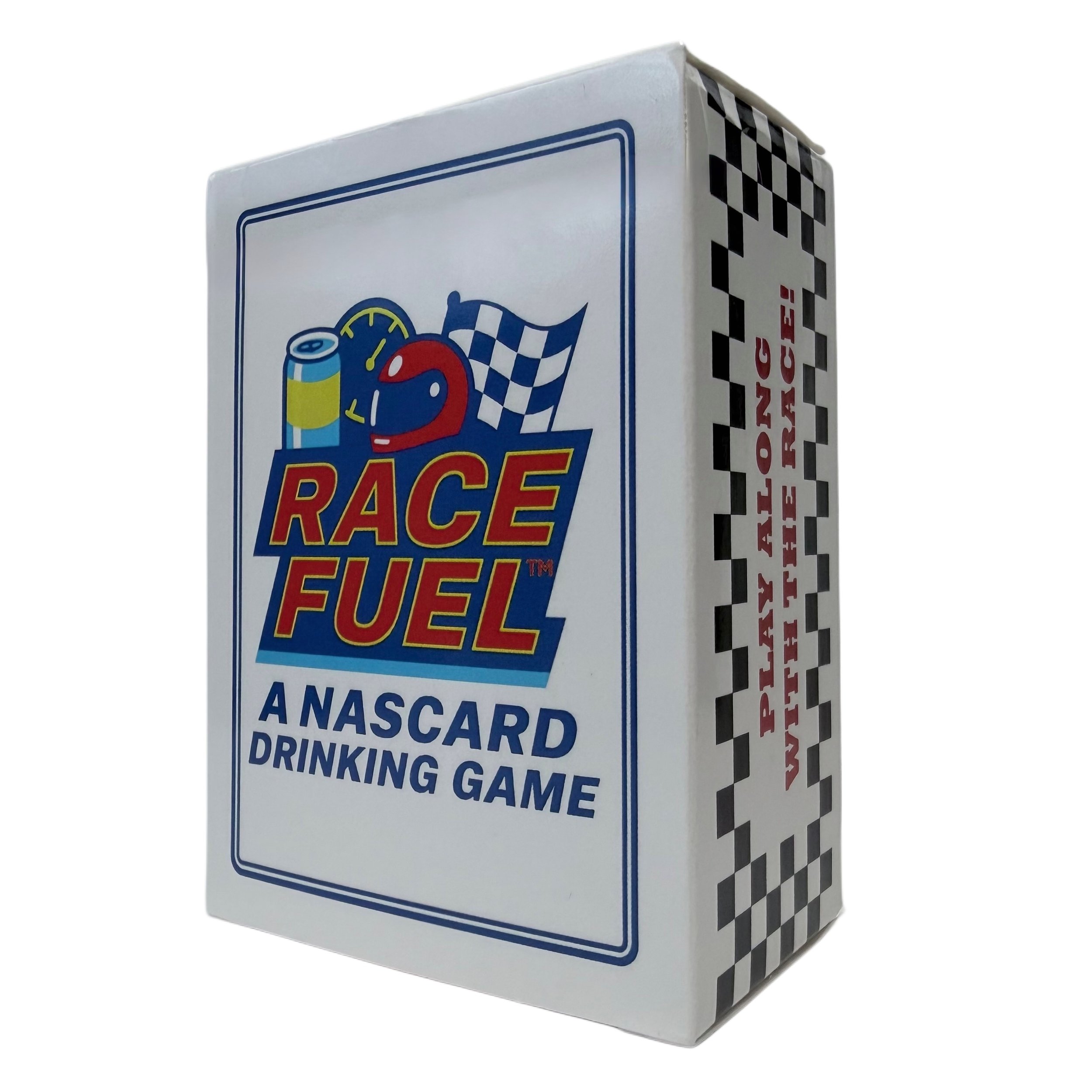 Box for Race Fuel, a game, with racing-themed graphics and checkered flag design.