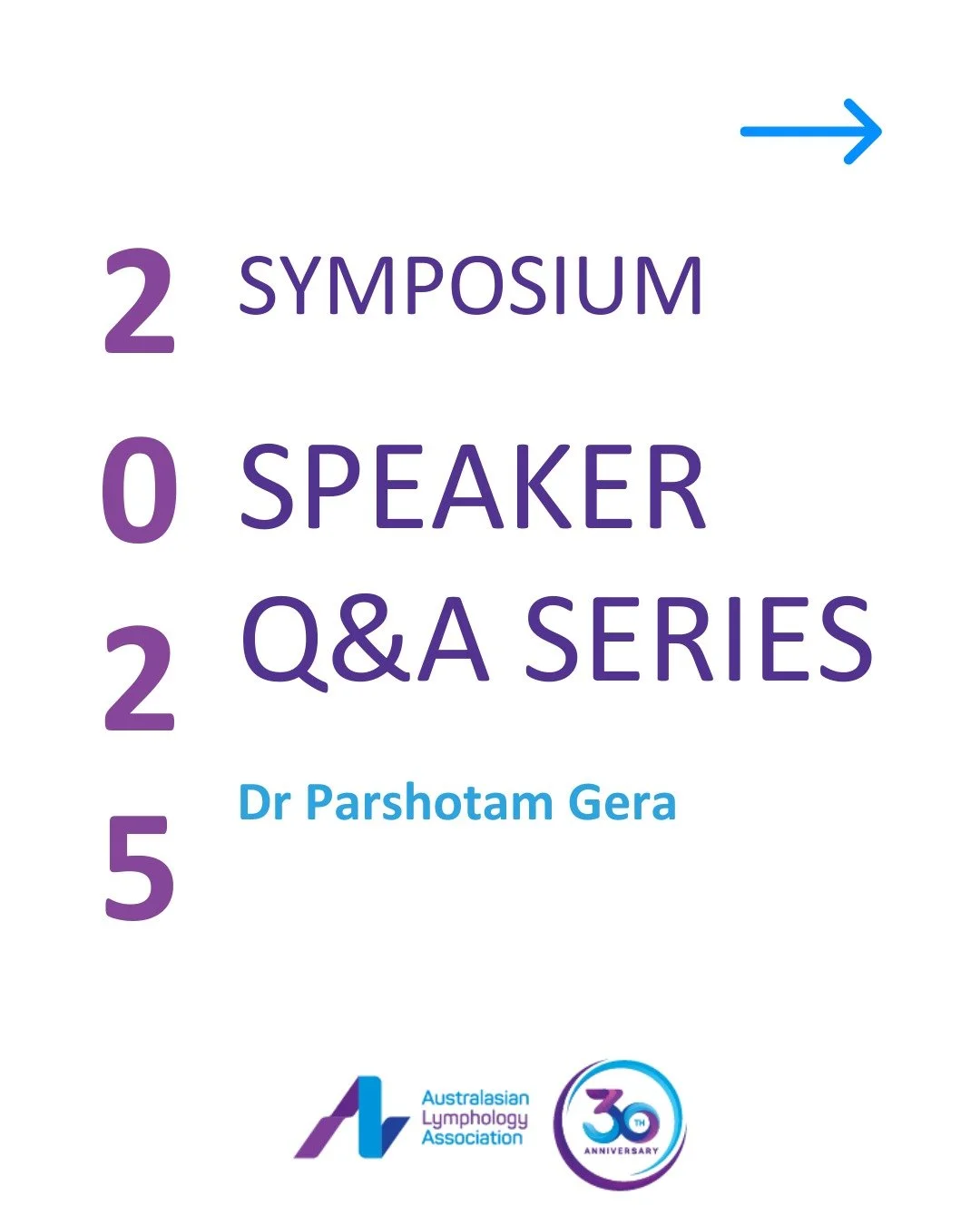 Dr Parshotam Gera, esteemed plenary speaker at the ALA 2025 Symposium on why this year's event is one not to be missed.
Will you be joining us in Fremantle? Take advantage of our Early Bird Registration - CLOSING TODAY!
#Lymphoedema #2025ALASympos