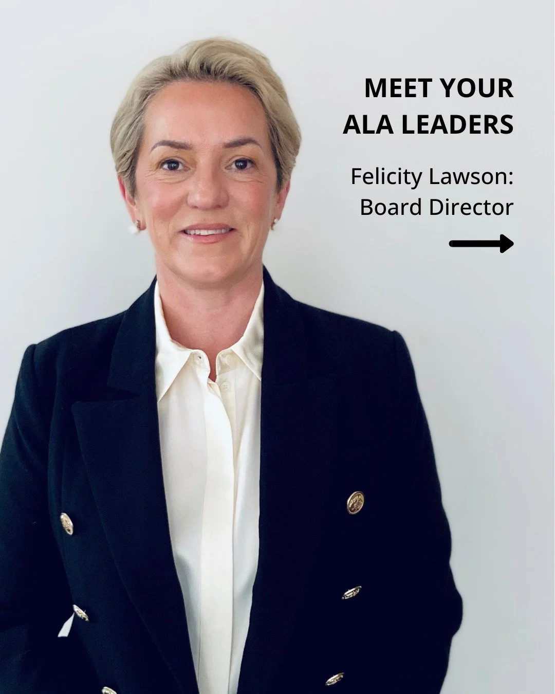 Meet your ALA Leaders: Felicity Lawson / Board Director

With experience across nursing, marketing, and lymphoedema care, Felicity brings a dynamic skillset to the ALA. She&rsquo;s passionate about early intervention, strong advocacy, and elevating t