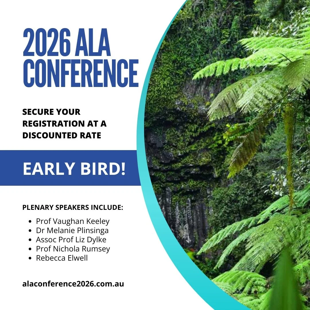 EARLY BIRD registration for the ALA 2026 Conference is open!

Join us in Cairns for an inspiring program, expert speakers, and the opportunity to connect with the lymphoedema community from across Australia.

Register now and take advantage of early 