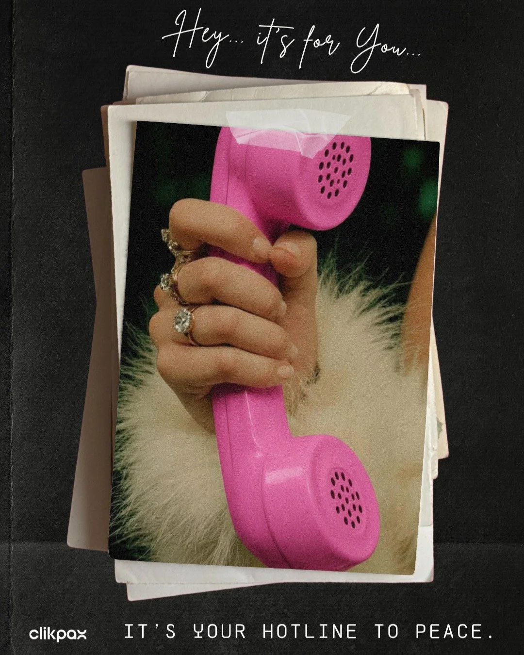 Picking up. Showing up. The call you've been waiting for ✦ #peaceisontheline #hotbutorganized #clikpax #pickupthephone