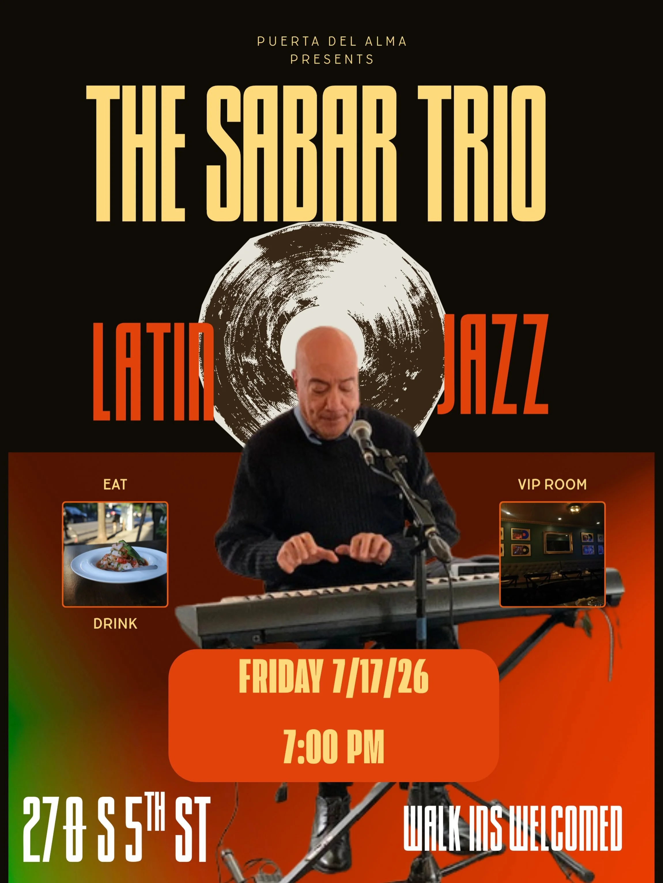 🎉✨ Puerta Del Alma is back and better than ever! After two weeks of emergency repairs, we&rsquo;re thrilled to welcome you back this Friday for a magical evening of Latin jazz, delicious cocktails, and exquisite Latin cuisine. Thank you for your pat