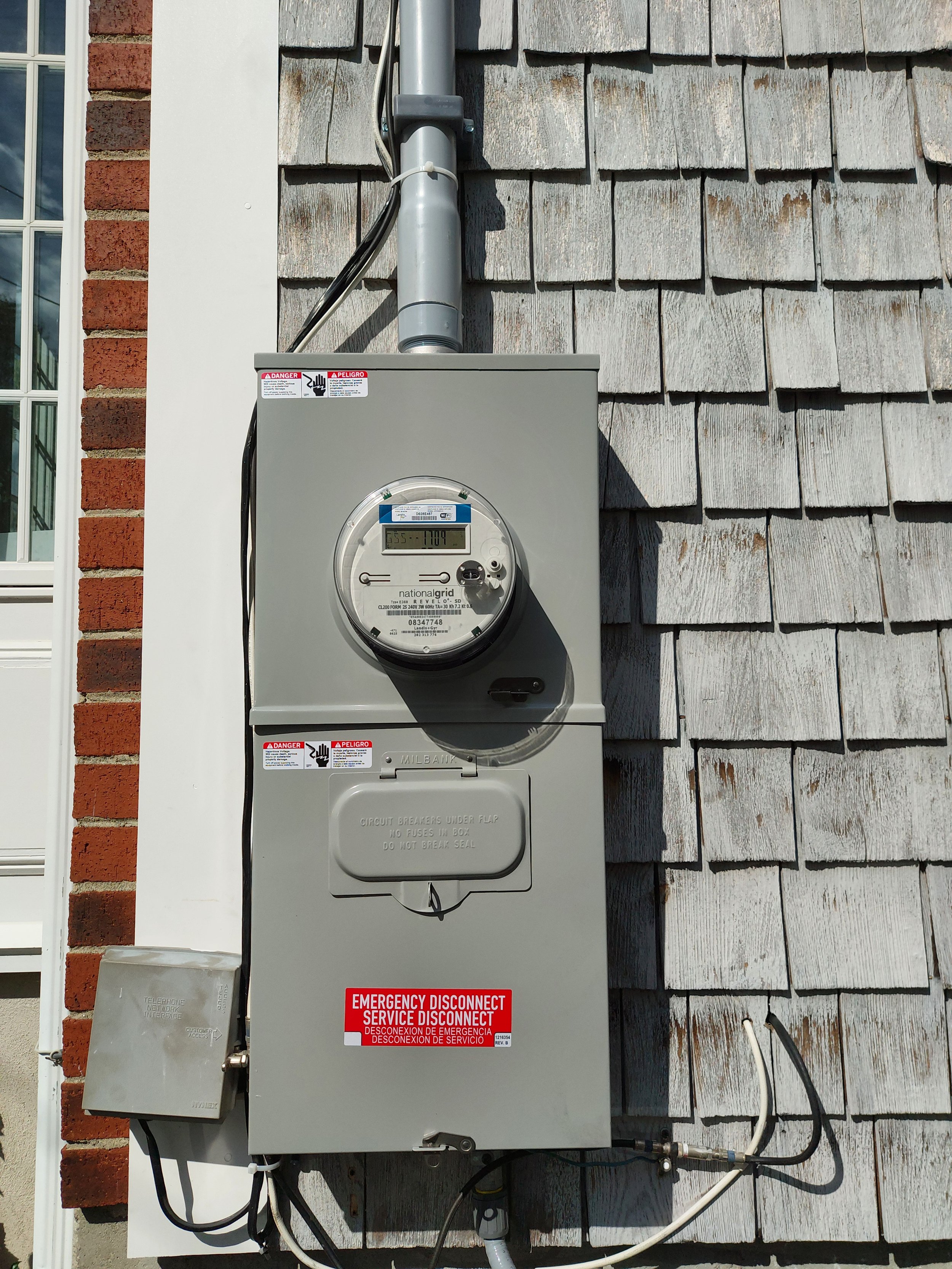 Service upgrade meter installation in Quincy, MA completed by Innis Electric on September 10, 2026.