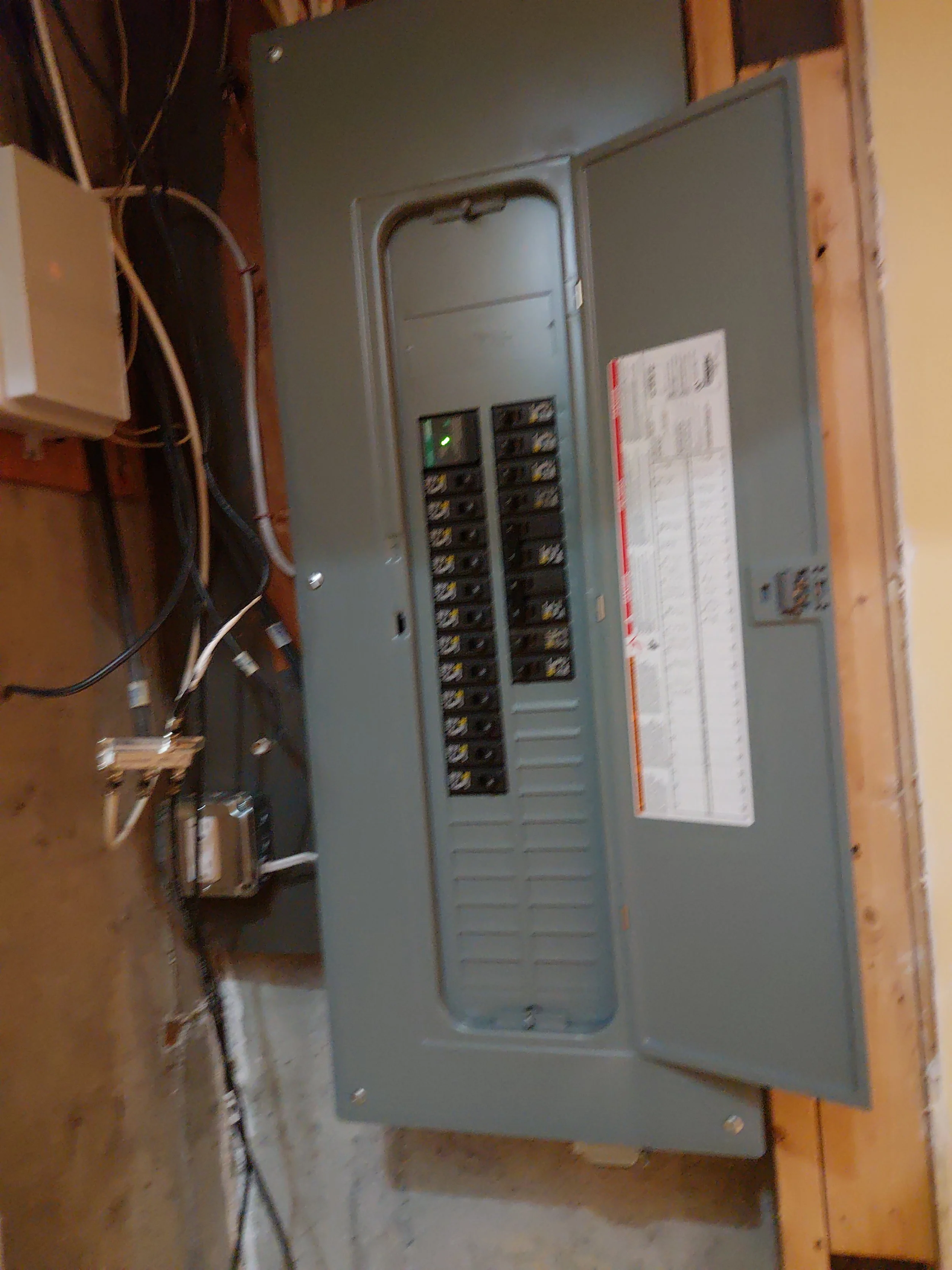 Interior electrical panel upgrade completed by Innis Electric in Quincy, MA on September 10, 2026.