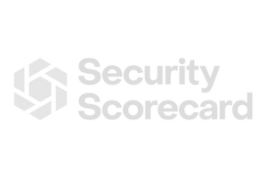 Security Scorecard logo with a hexagonal icon and the company name in white text on a dark background.