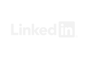 LinkedIn logo in black and white.
