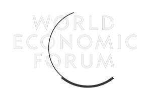 Logo of the World Economic Forum with black text on a dark background.