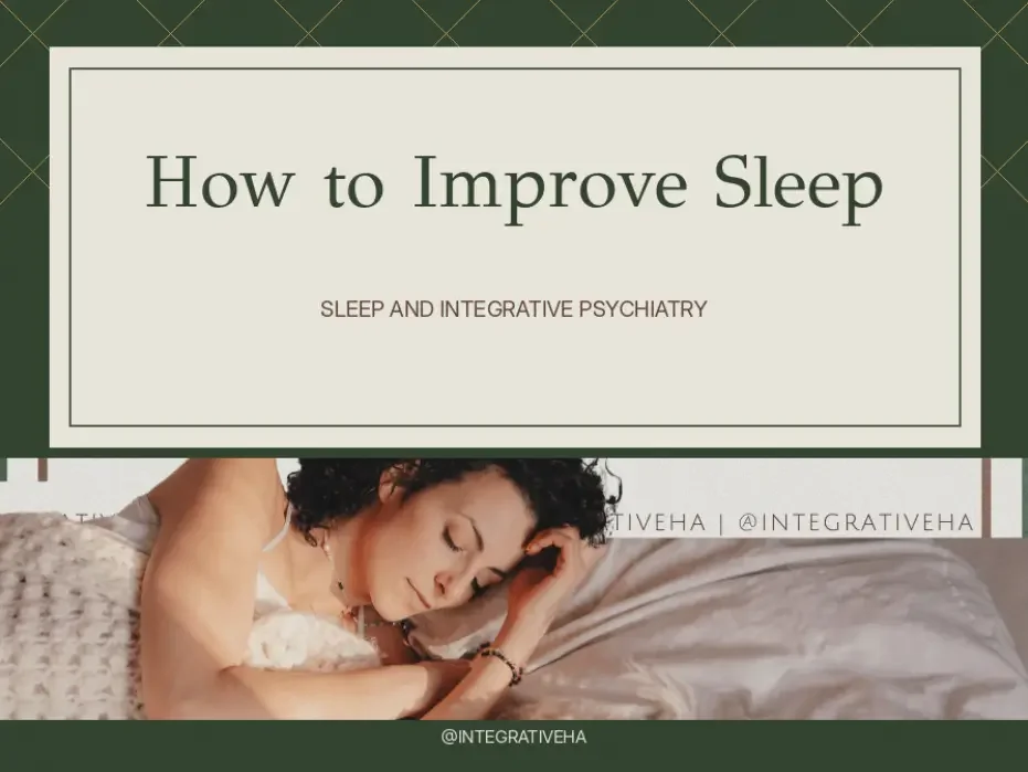 How to Improve Sleep With Integrative Psychiatry