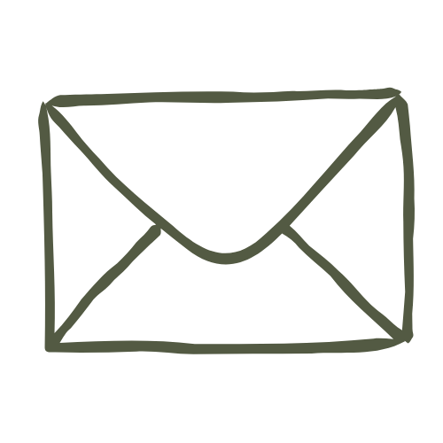 Hand-drawn envelope illustration.